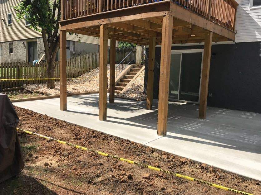 Exterior Repair using Concrete Pad/ walkway by Alpha Design Services