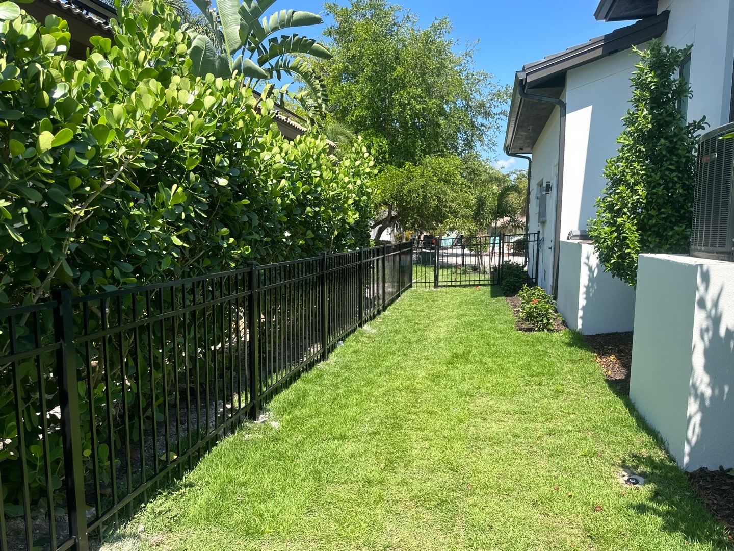 Aluminum Fence Installation using Black 3 Rail Aluminum Fence by Asap fence and gates, LLC