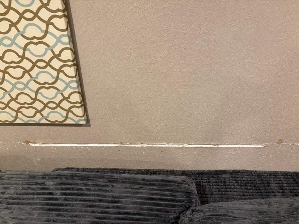 Drywall Repair Above Sliding Door + Seam Repair - Columbia, IL by Legendary Services Company LLC.