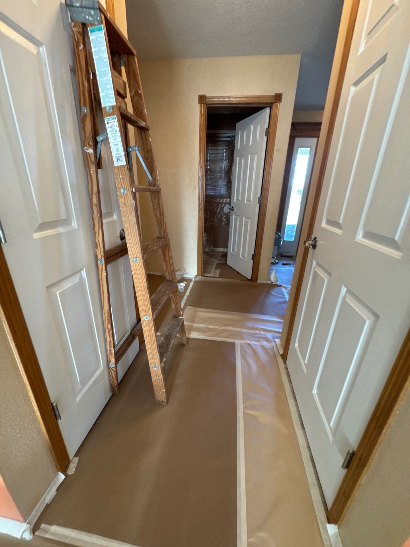 Ankeny Residential Interior | SW Duration in Natural Linen, Velvet Antler Accents & Clary Sage Bath with ProMar Flat White Ceilings by Midwest Paint LLC
