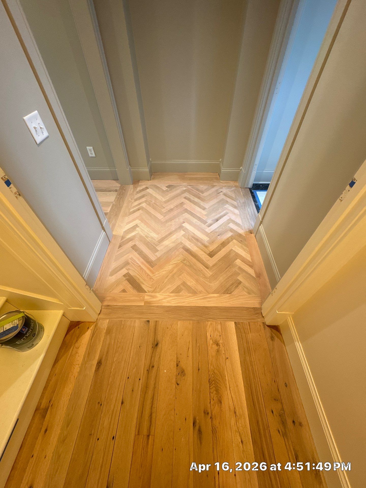 Sand and Finish, Herringbone Feature! by RTBaldwin Hardwood Floors