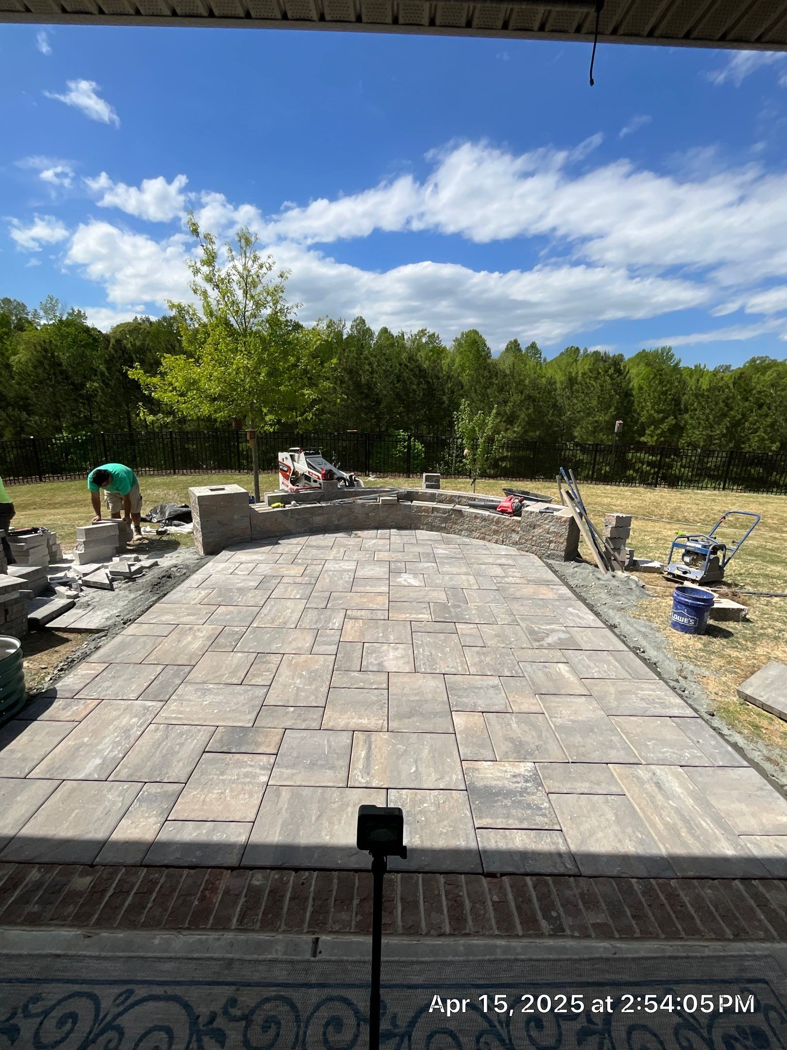 Patio Installation using Stone Pavers by Carolina-Metro Landscape, Inc