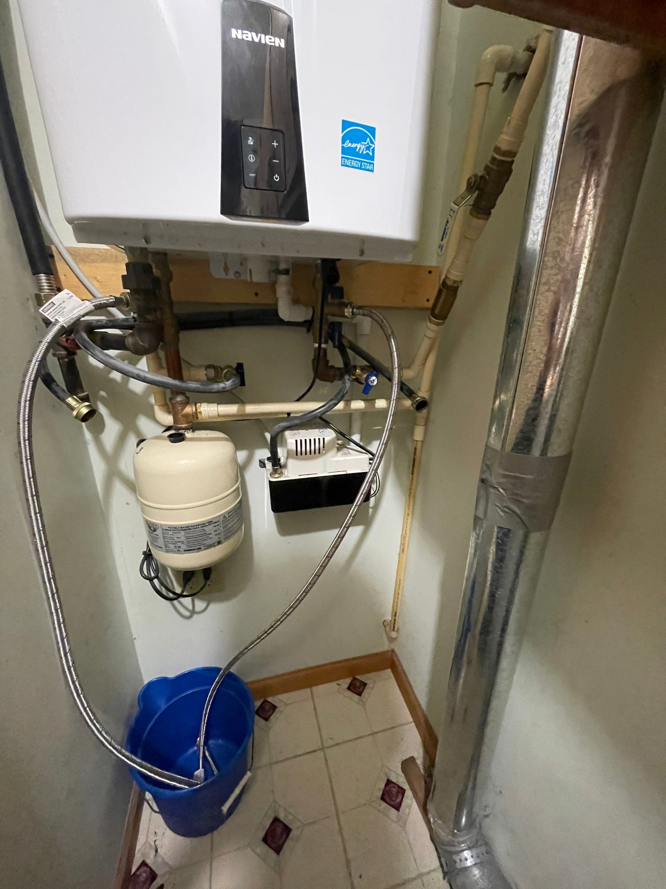 Water Heater Installation using Navien Tankless High Efficiency Gas Water Heater by JN Electrical Temperature Control, Inc.