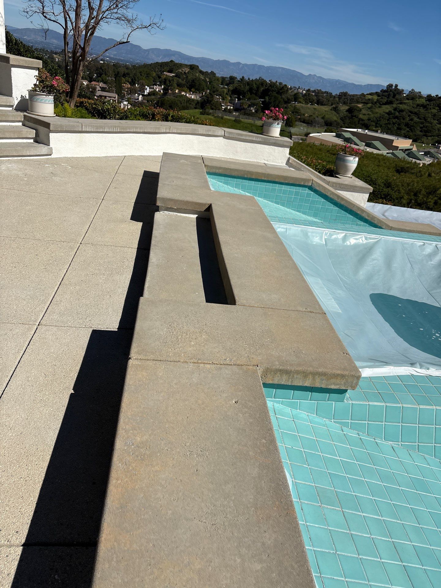 Sandblasting Concrete Back Patio In Calabasas, CA by La Power Washing Inc