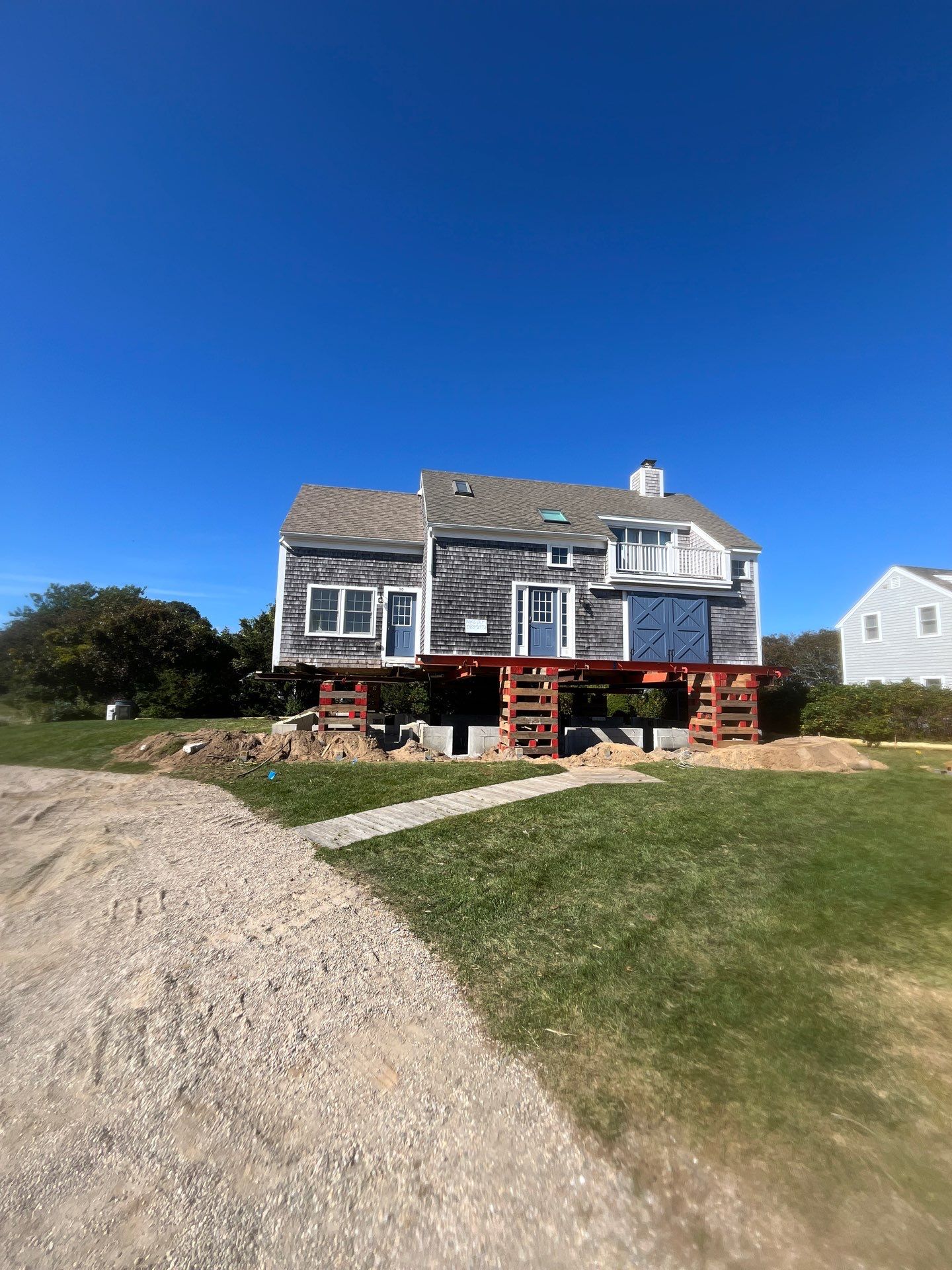 House Elevation and Structural Foundation Reconstruction in West Yarmouth by Lewis Bay Management