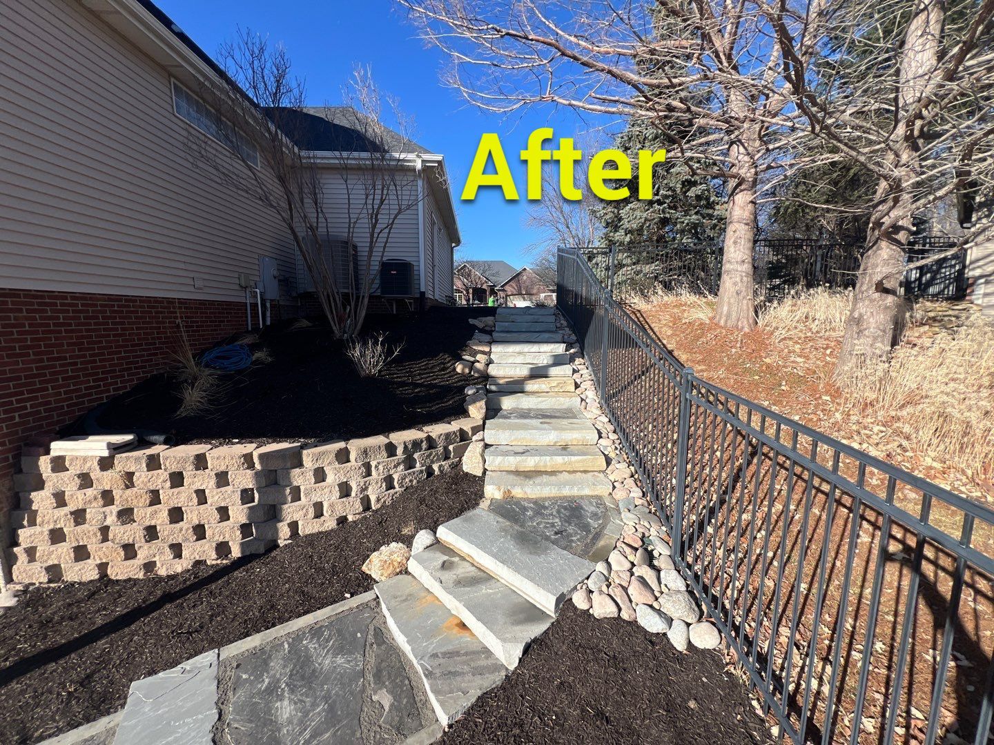 Updated Stone Stepper Path by New Horizon Landscapes
