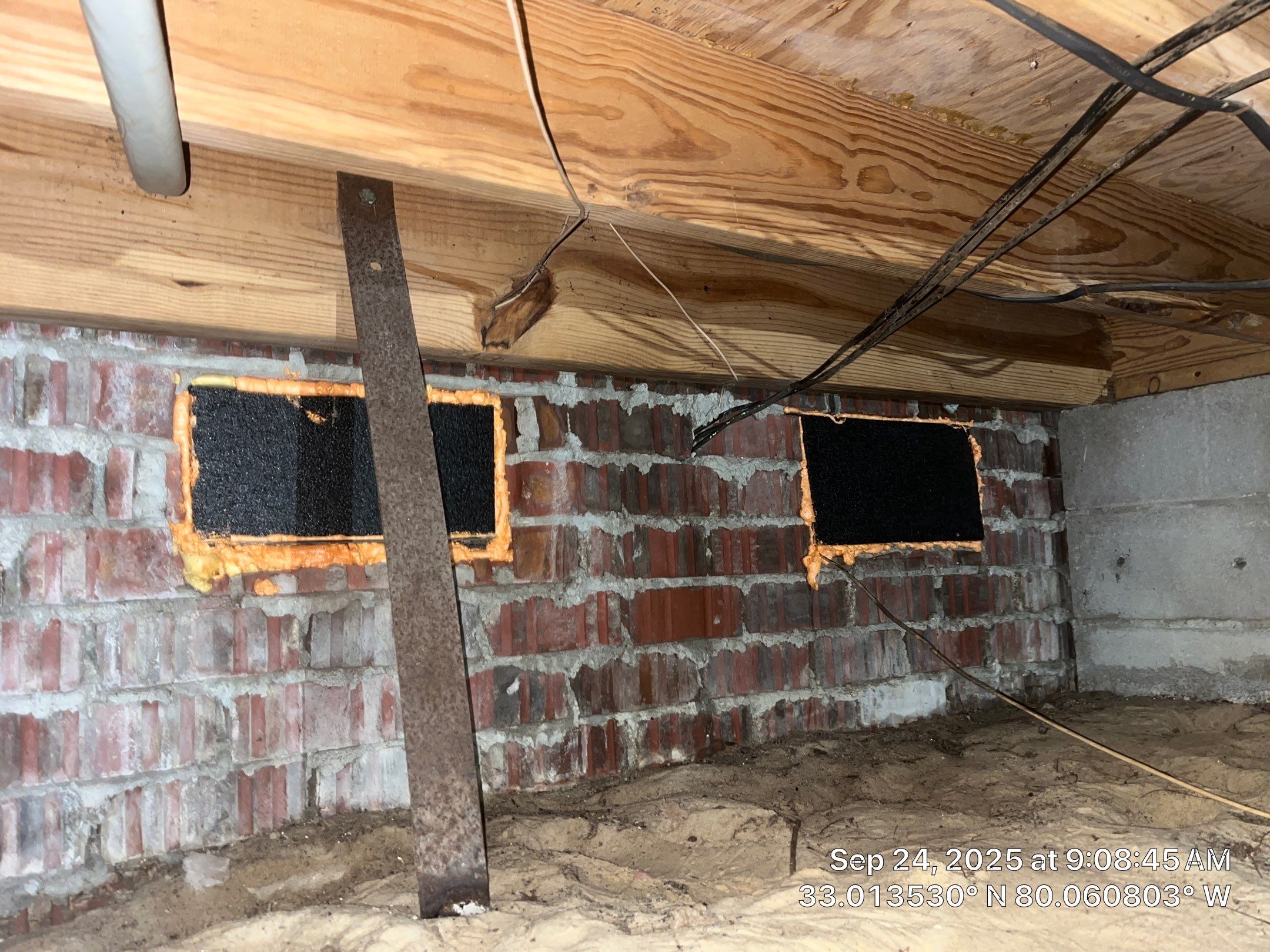 Crawlspace remediation & encapsulation with ductwork replacement by EAS Environmental, LLC.