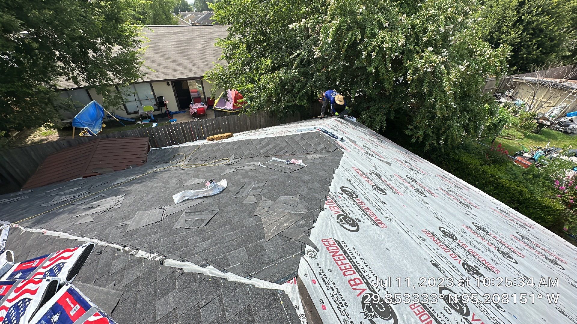 Leaking Roof Replaced with Ridge Vent — Houston, TX by PL Roofing & SB Roofing, LLC.
