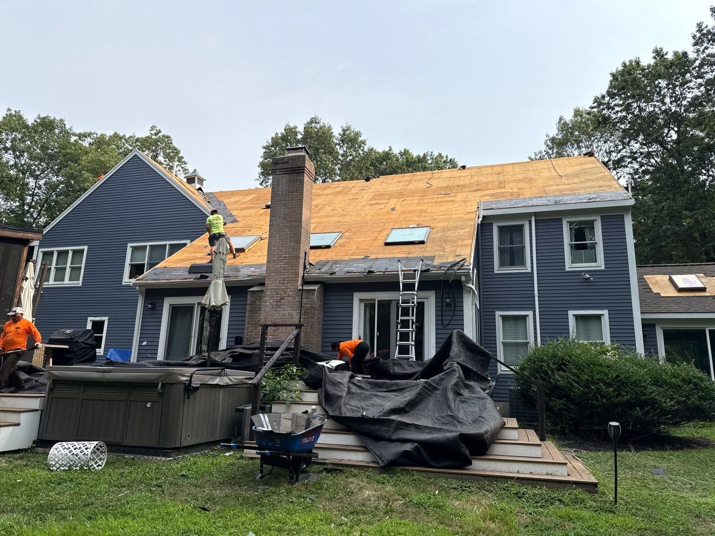Solar-Ready Roof Replacement with GAF Pewter Gray Shingles & VELUX Skylights by Sensible Home Solutions