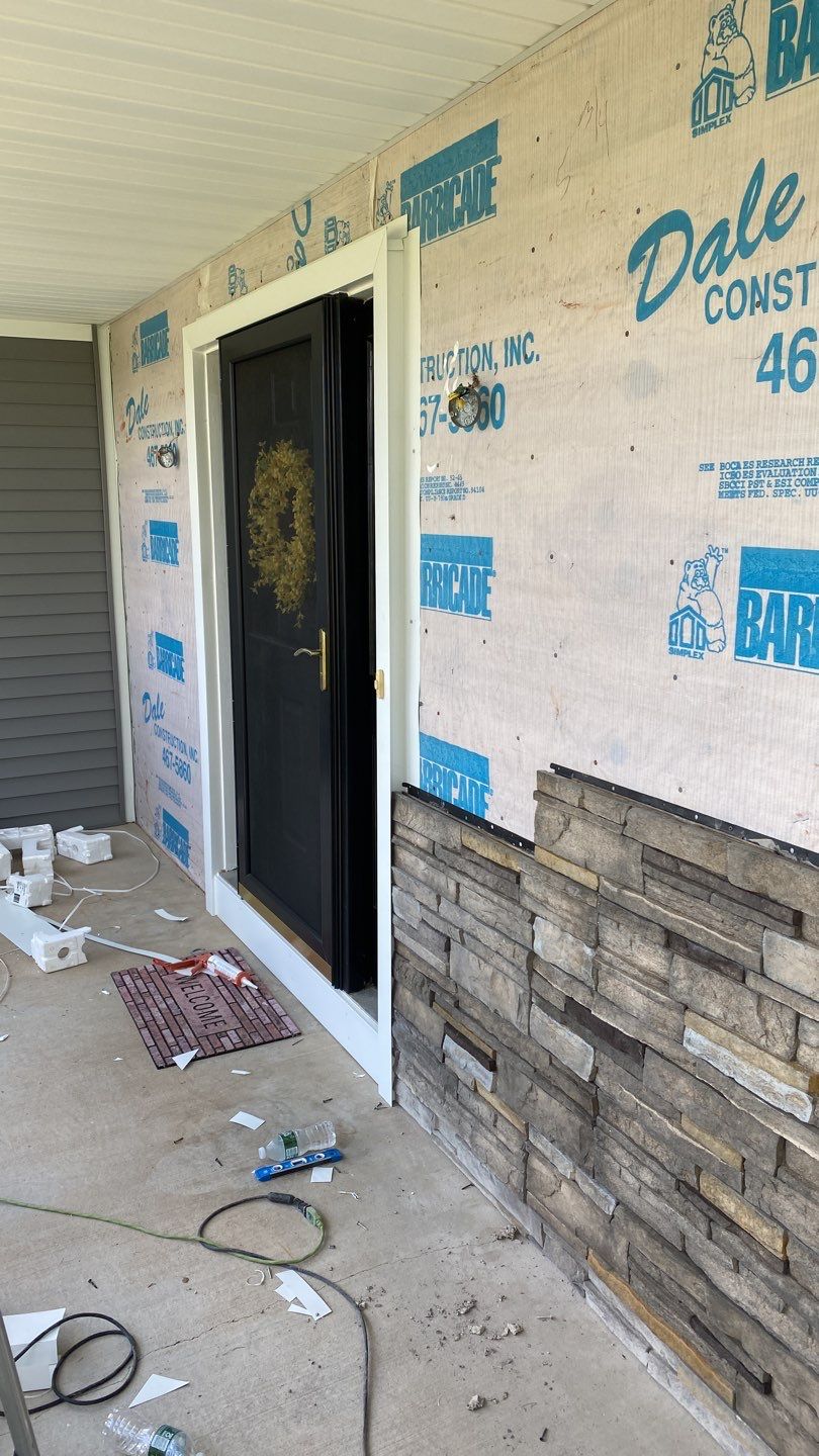 Siding Installation using Certainteed Monogram Charcoal gray and Owens Corning Versetta Stone Sterling by A Plus Exterior