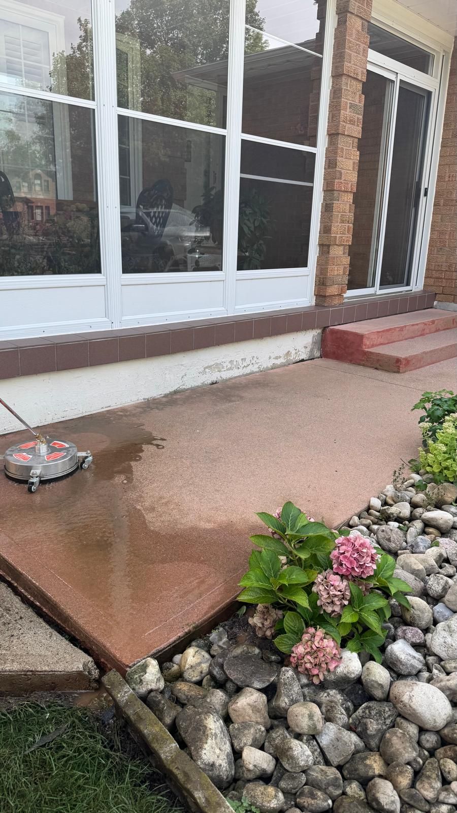 Residential Concrete Sidewalk Installation and Patio Power Washing in Maple by GTA HOME PAINTING