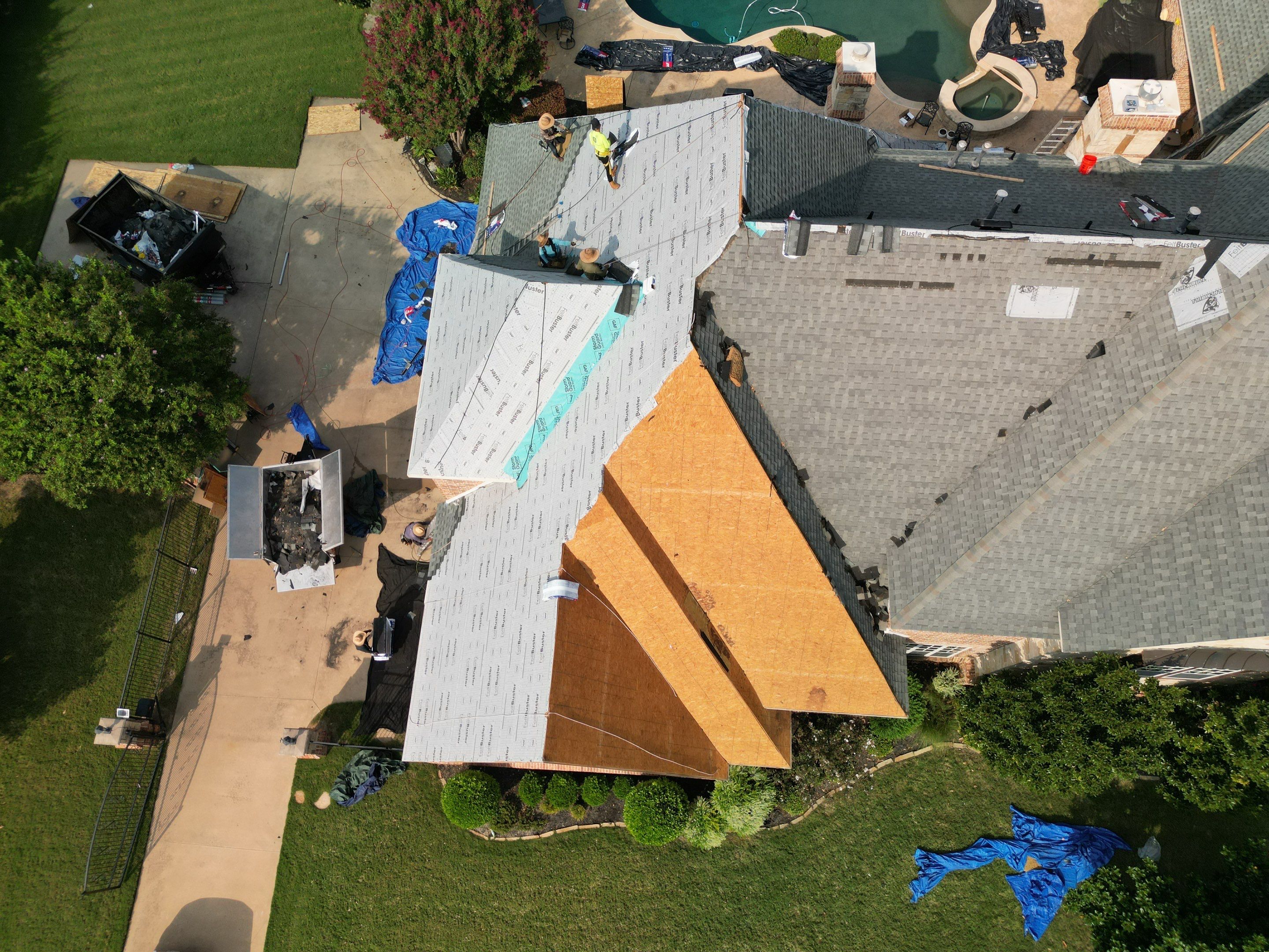 Southlake Texas Estate - Roof, Copper Awning and Gutter Project by First United Roofing & Construction