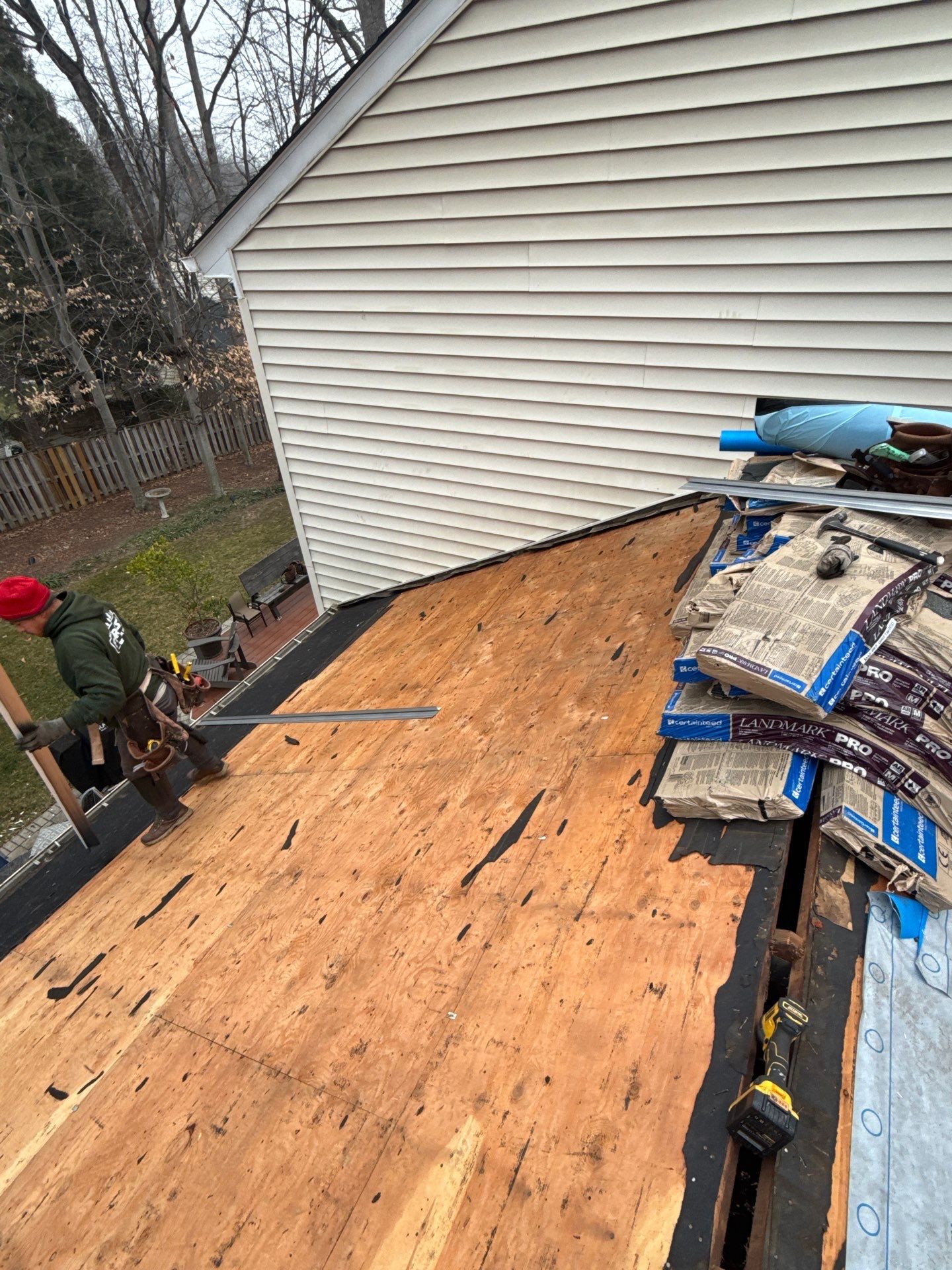 Fairfax Station :Residential Roof Replacement with CertainTeed Landmark Pro in Max Def Drift Wood  by RM Banning, Inc.