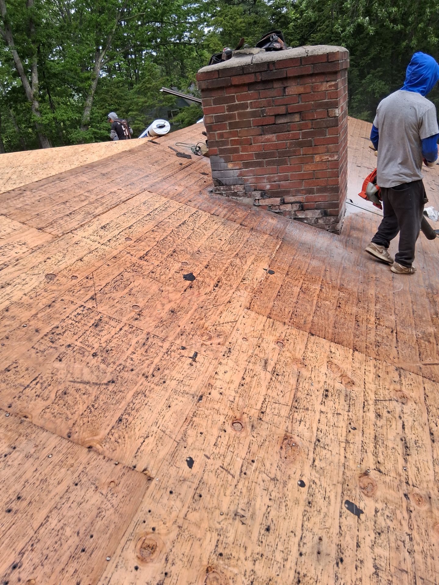 Asphalt Shingle Roof Replacement and Chimney Reflashing in York, Maine by Tall pine roofing