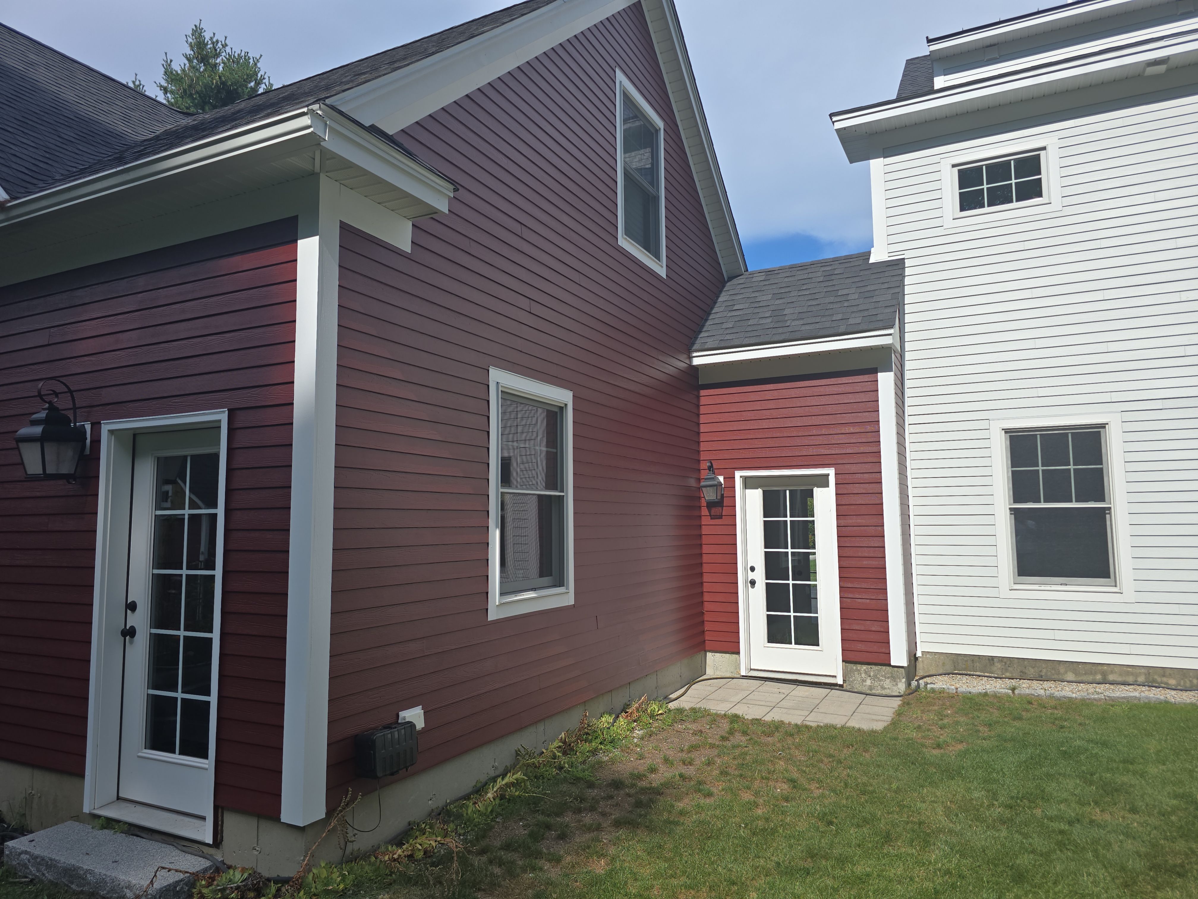 Full Exterior Painting for Bedford Farmhouse and Carriage House Garage by The Persnickety Painters