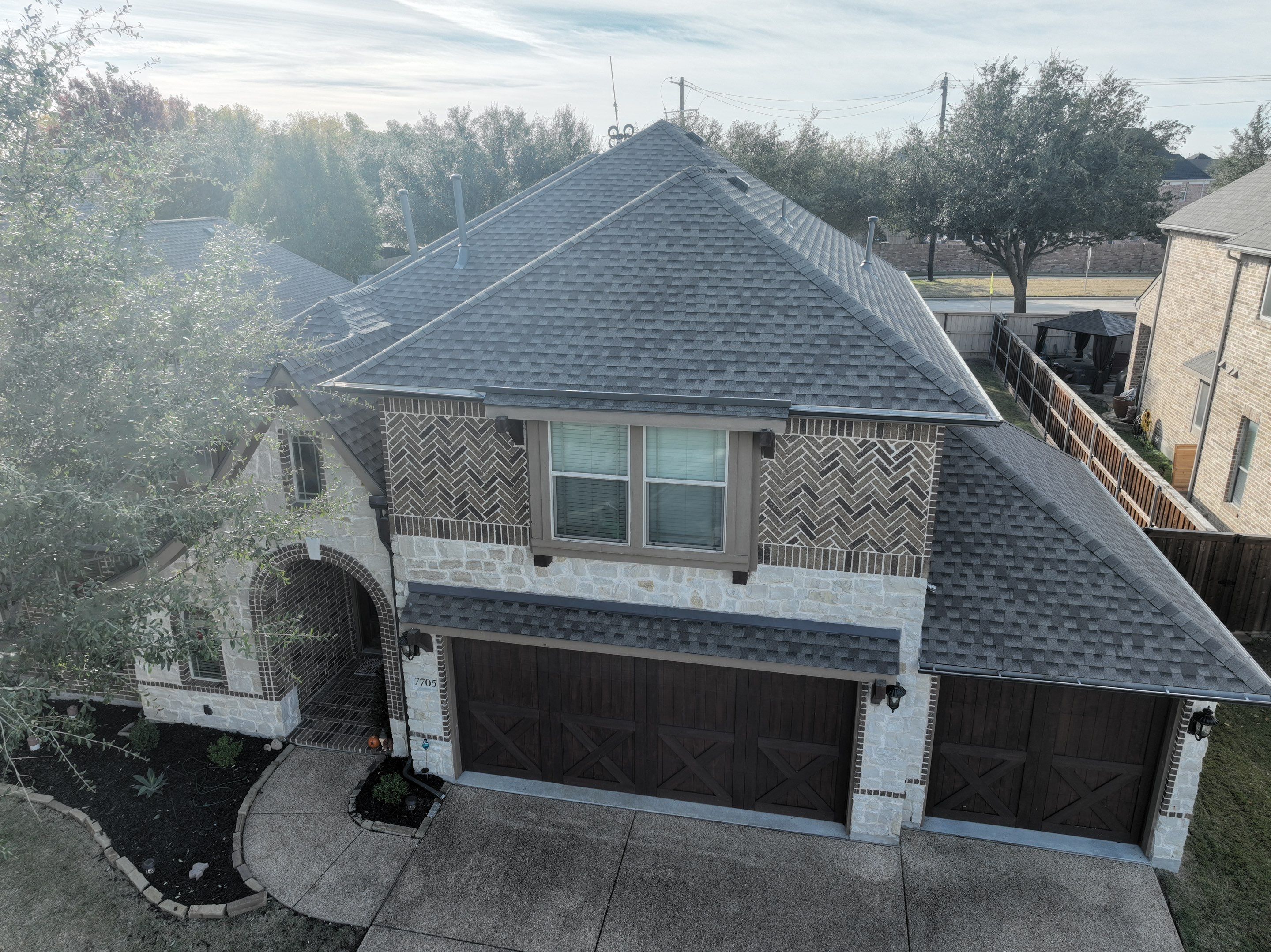 Residential Roofing Installation using GAF Timberline HDZ Weathered Wood by OneSource Roofing and Restoration