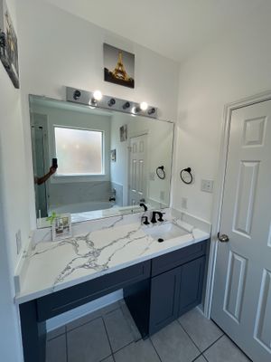 Bathroom Remodel using Water mitigation equipment