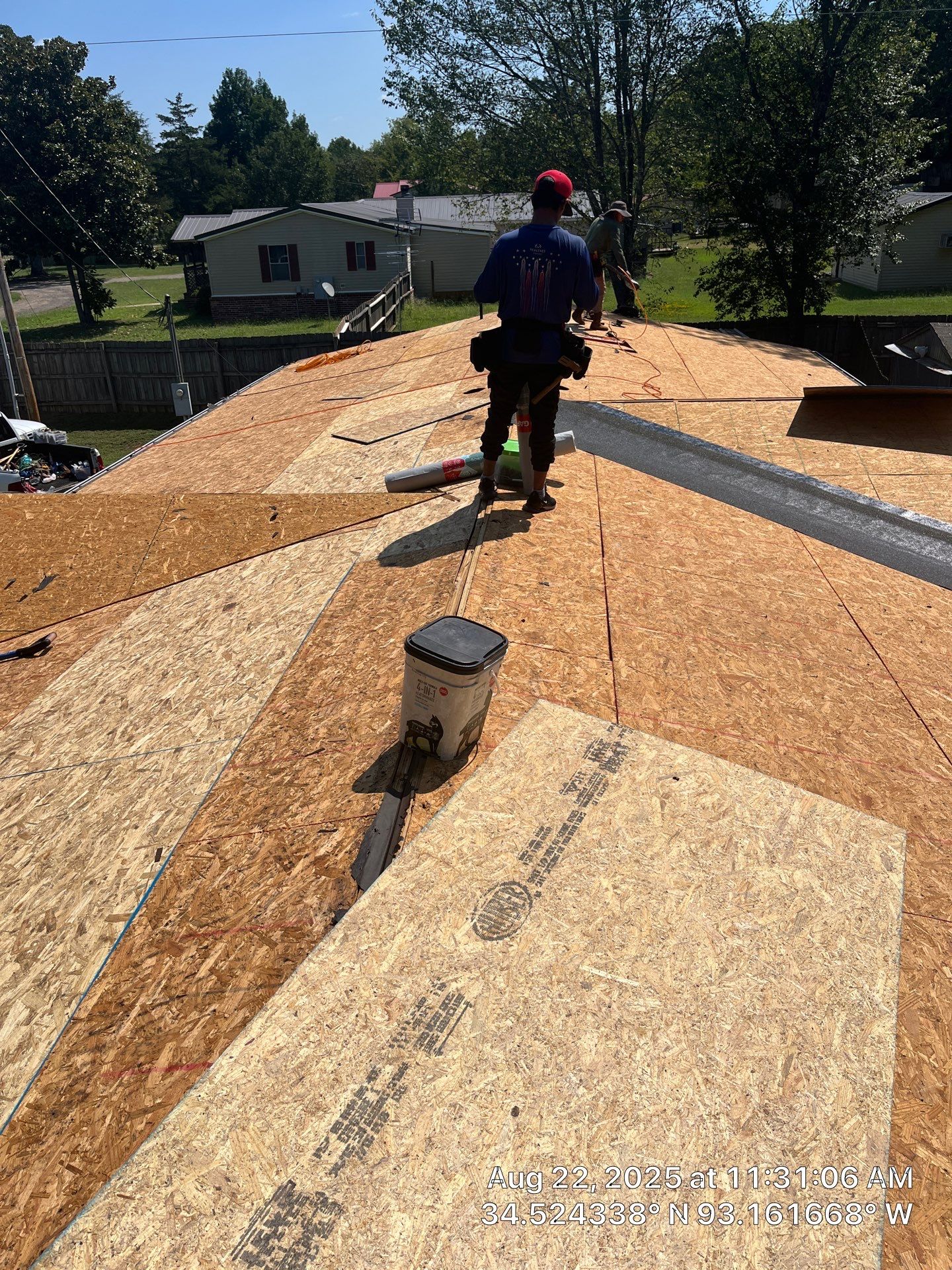 GAF Timberline HDZ Roof Replacement and Decking Repair in Hot Springs by Temple Roofing and Exteriors
