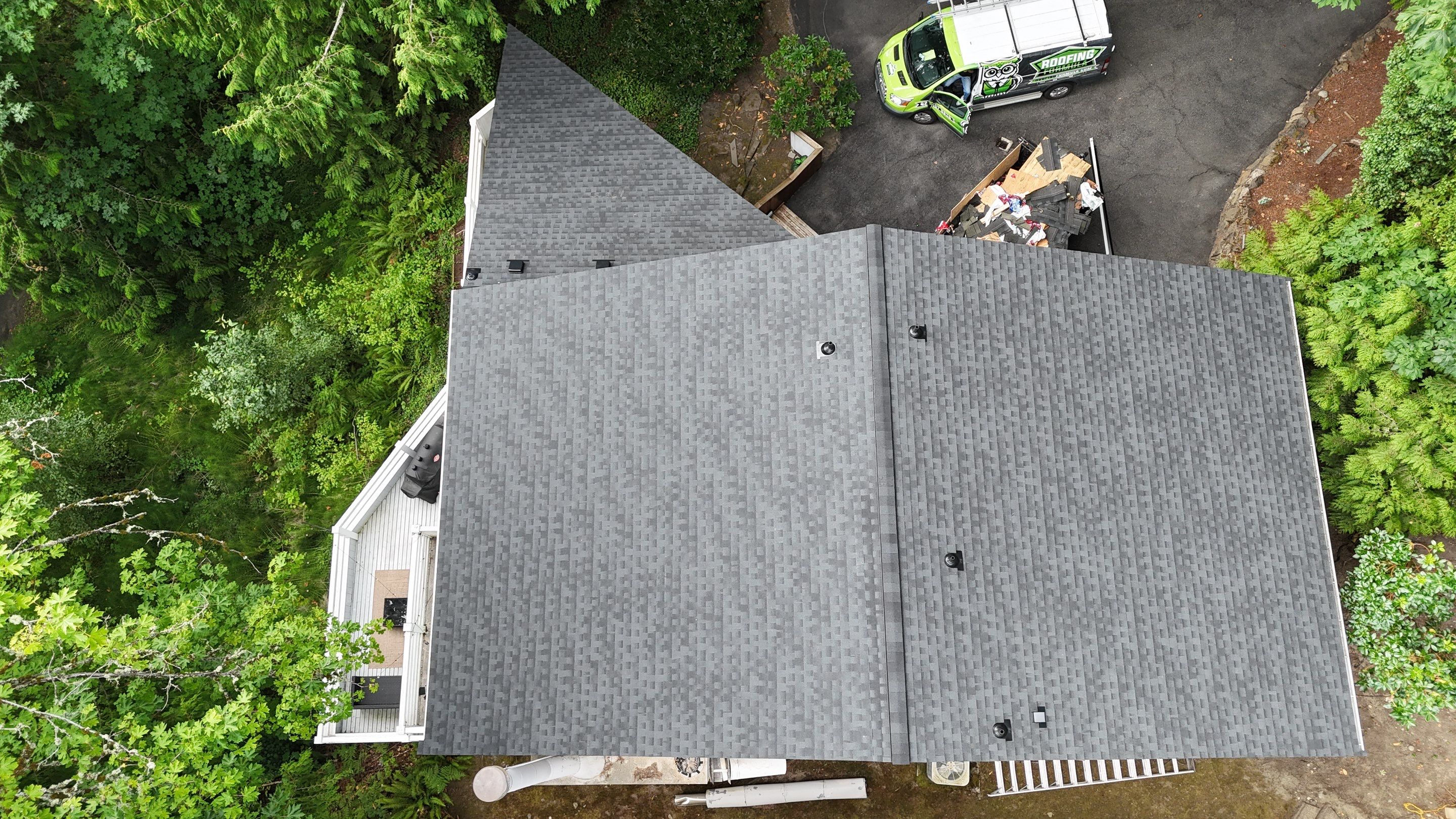 Residential Roofing Installation using GAF HDZ Shingles by Roofing Formula LLC
