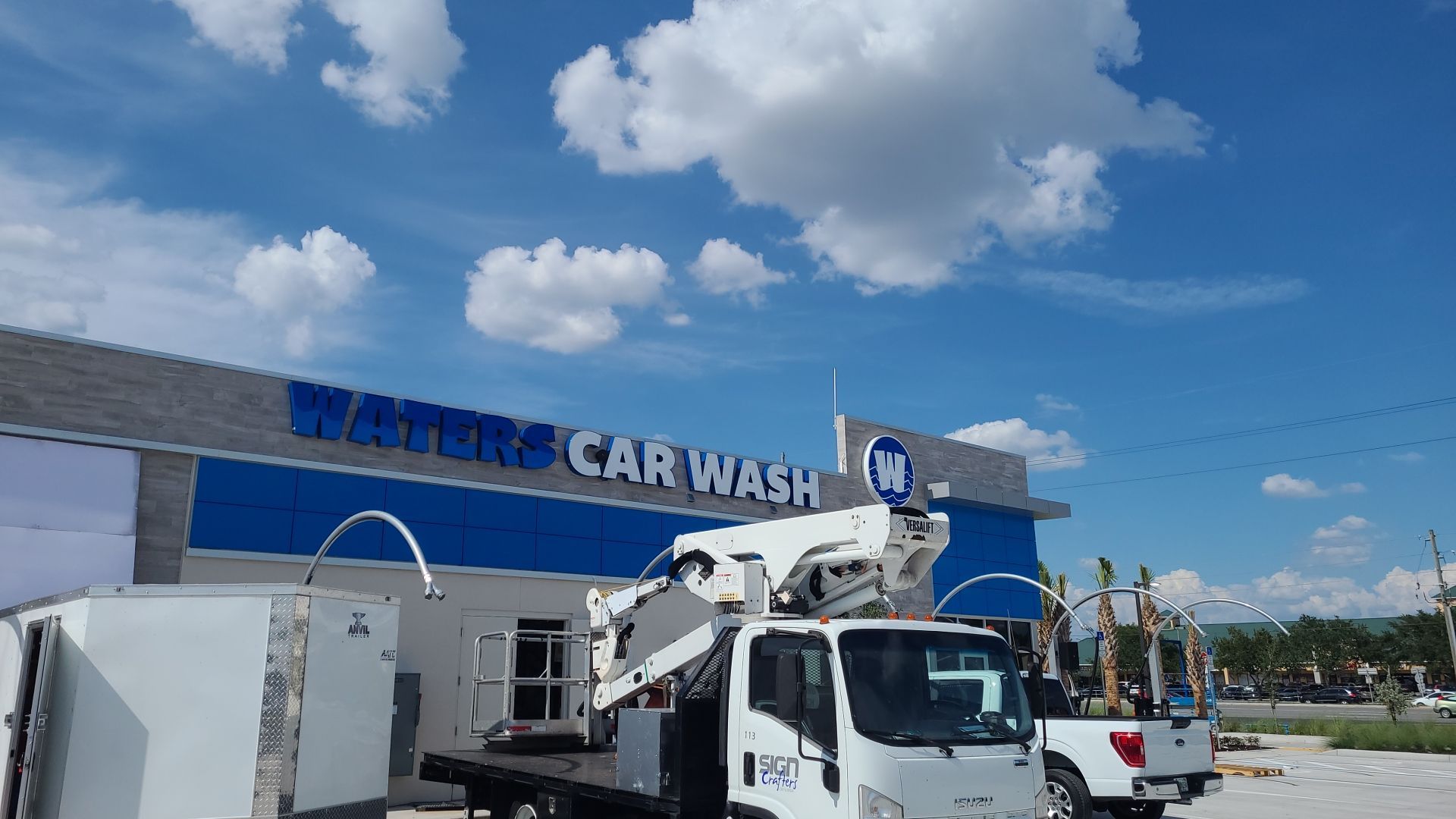 Pylon Sign and Channel Letters for Waters Car Wash by SignCrafters