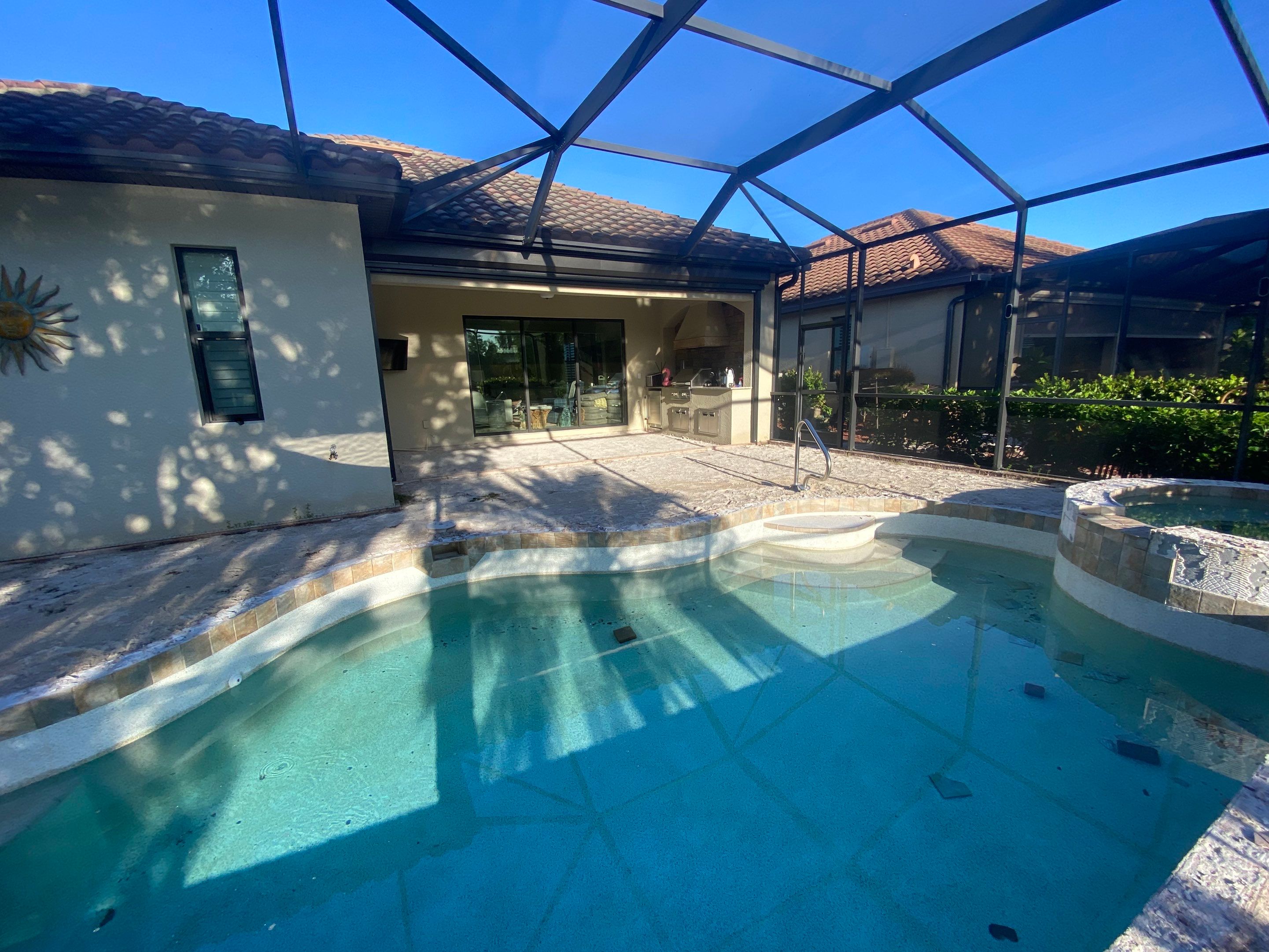Textured Marble Pool Deck - Bonita National Golf & Country Club by Old Town Pavers Llc