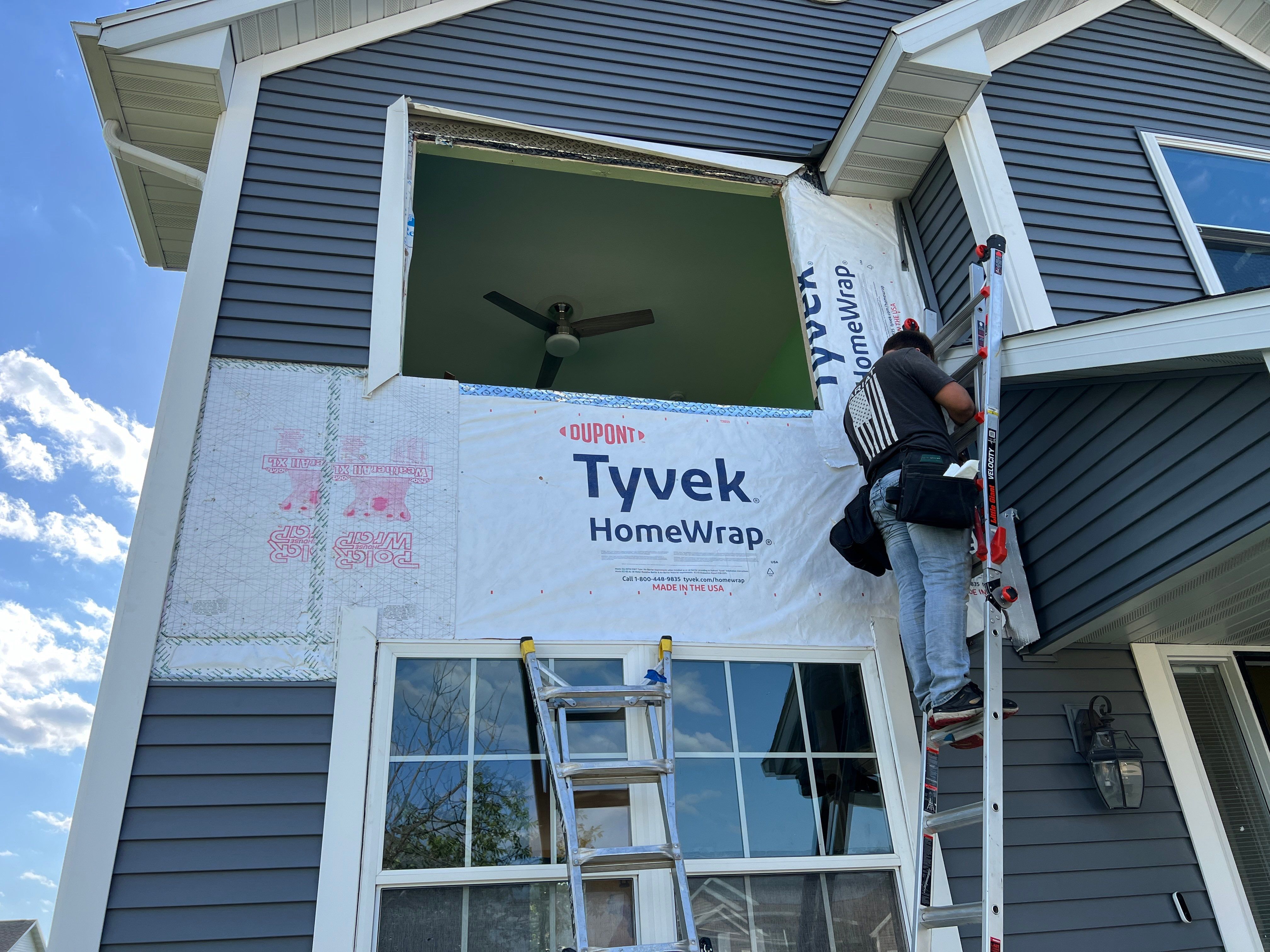 Window and siding replacment using Pella 250 series vinyl window by United Windows and Siding LLC
