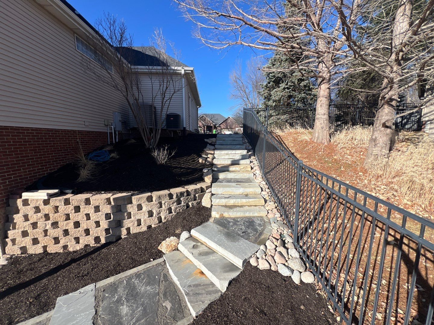 Updated Stone Stepper Path by New Horizon Landscapes