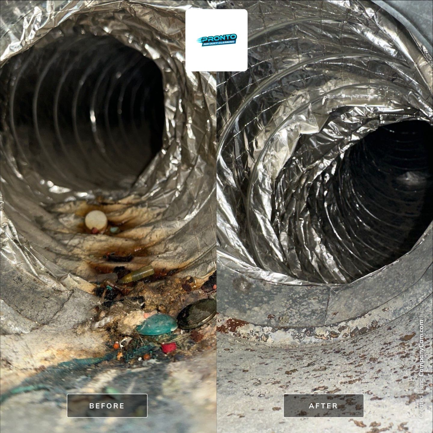 HVAC Duct Cleaning + Dryer Vent Clogged by Pronto Air Duct Cleaning