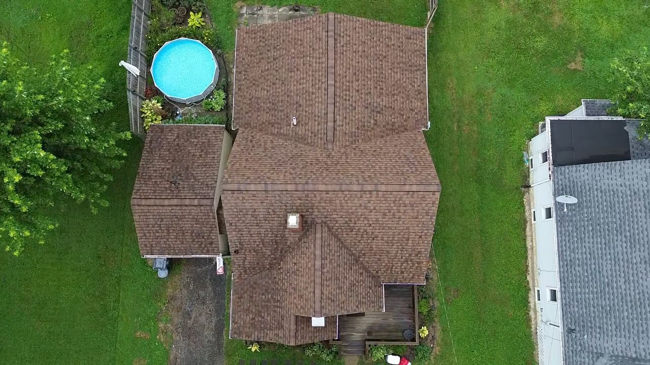 Atlas Pinnacle, Color, Burnt Hickory, Drip Edge, Color, Royal Brown by Eagle Eye Roofing