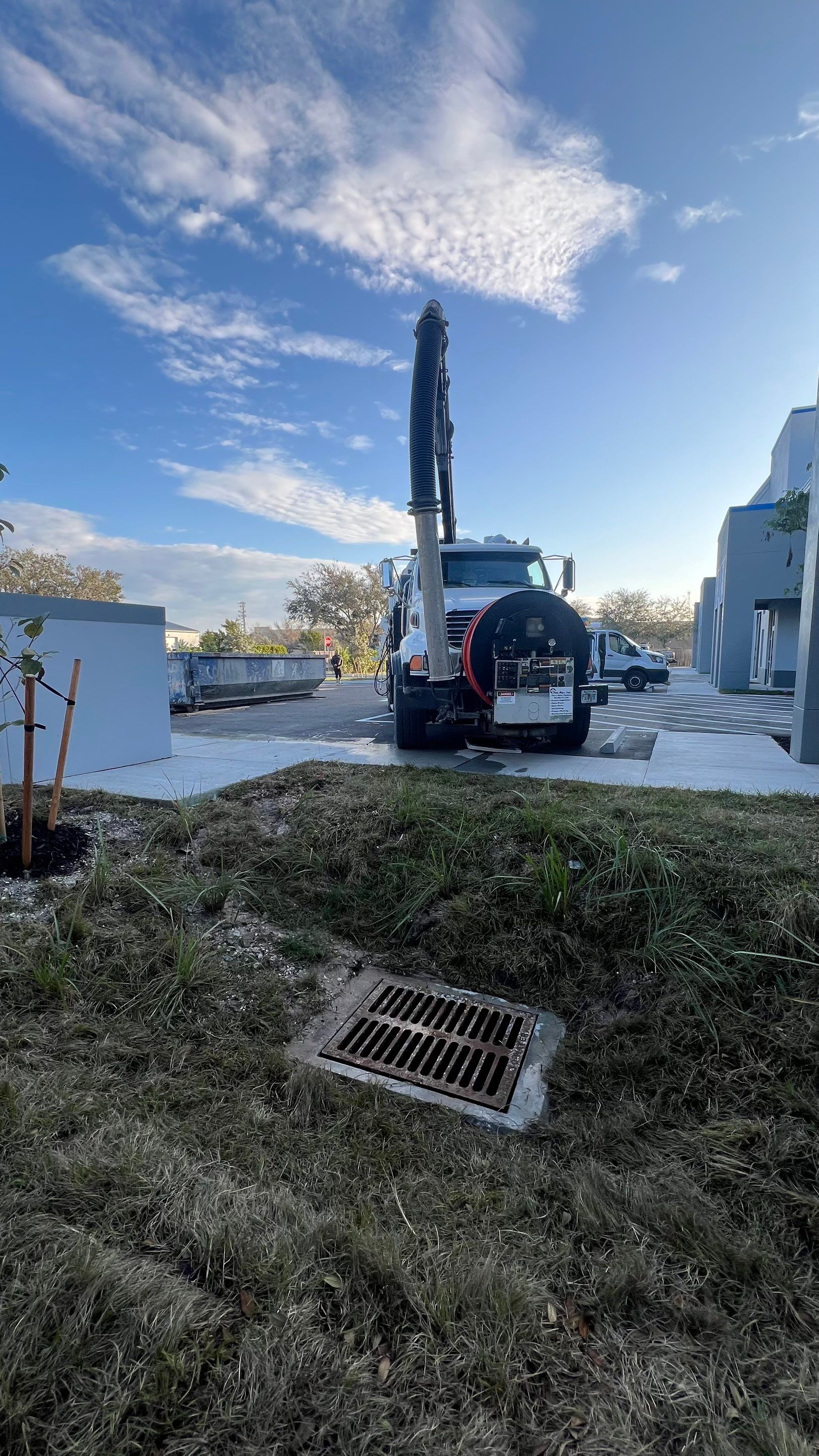New Commercial Construction Stormwater System Cleaning by APS Power & Water