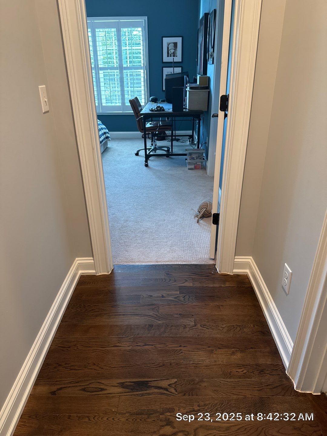 Adding hardwood floors to bedrooms by Accent Custom Floors