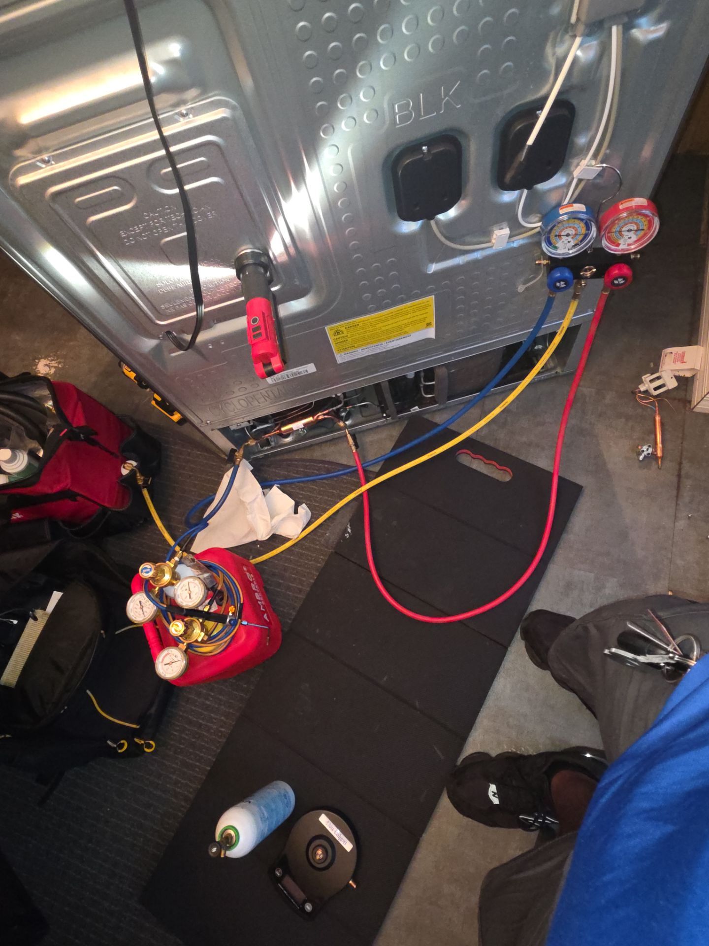 Residential Refrigerator Compressor Diagnostic and Refrigerant Service in Mount Dora by AMB-WORKS APPLIANCE REPAIR
