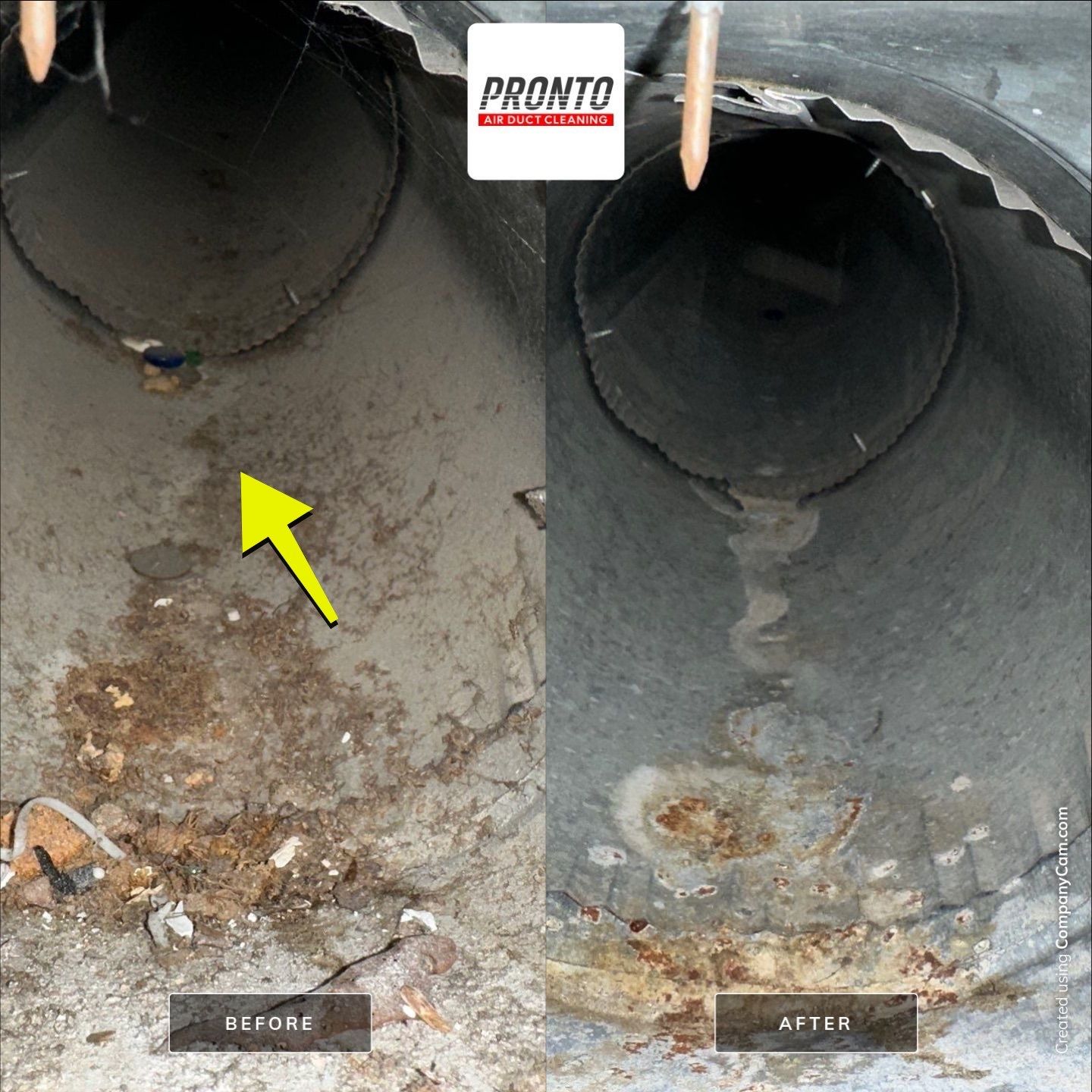 Air duct cleaning using Commercial vaccum by Pronto Air Duct Cleaning