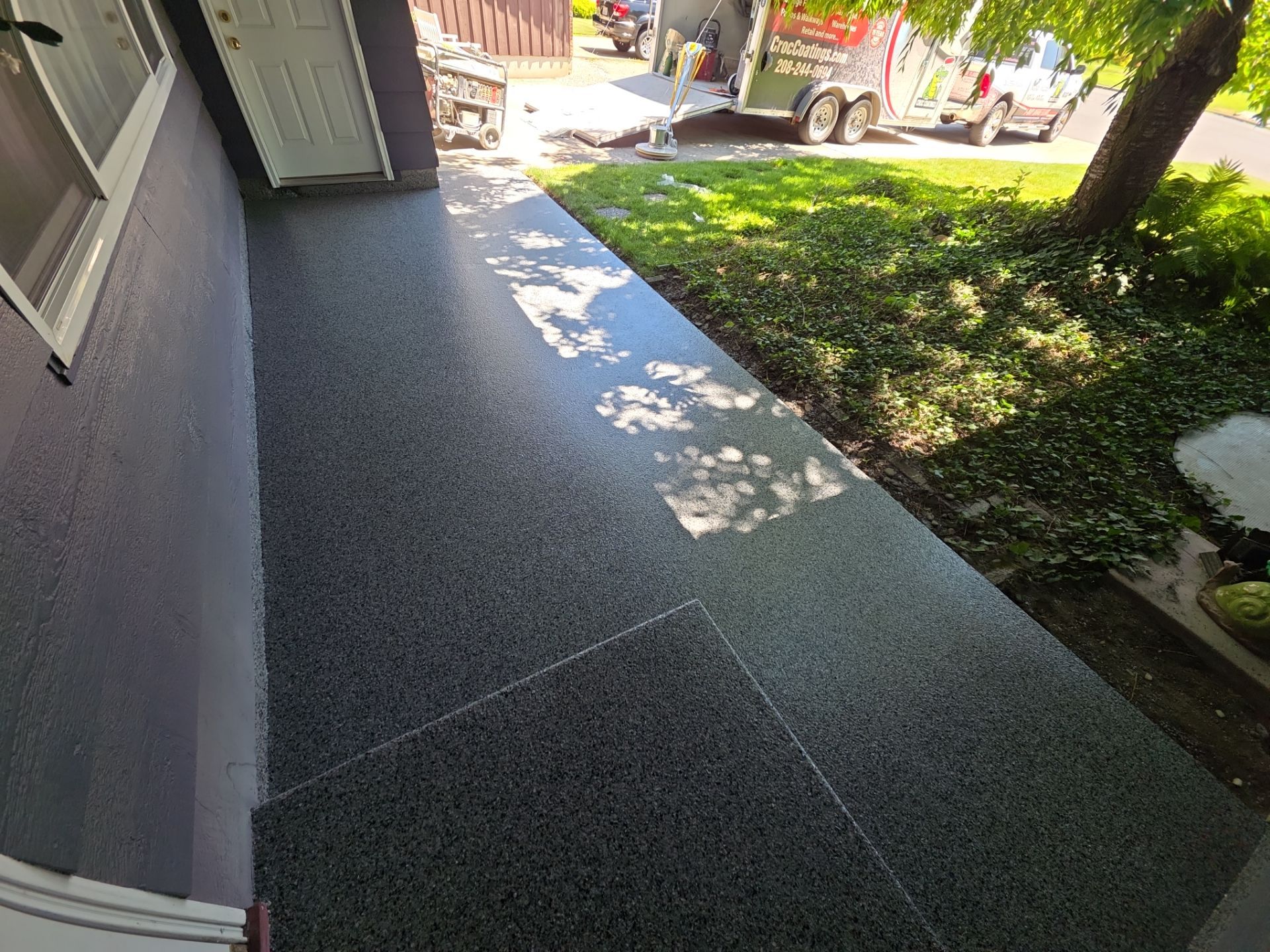 Patio Transformation using Nightfall by Croc Coatings, LLC