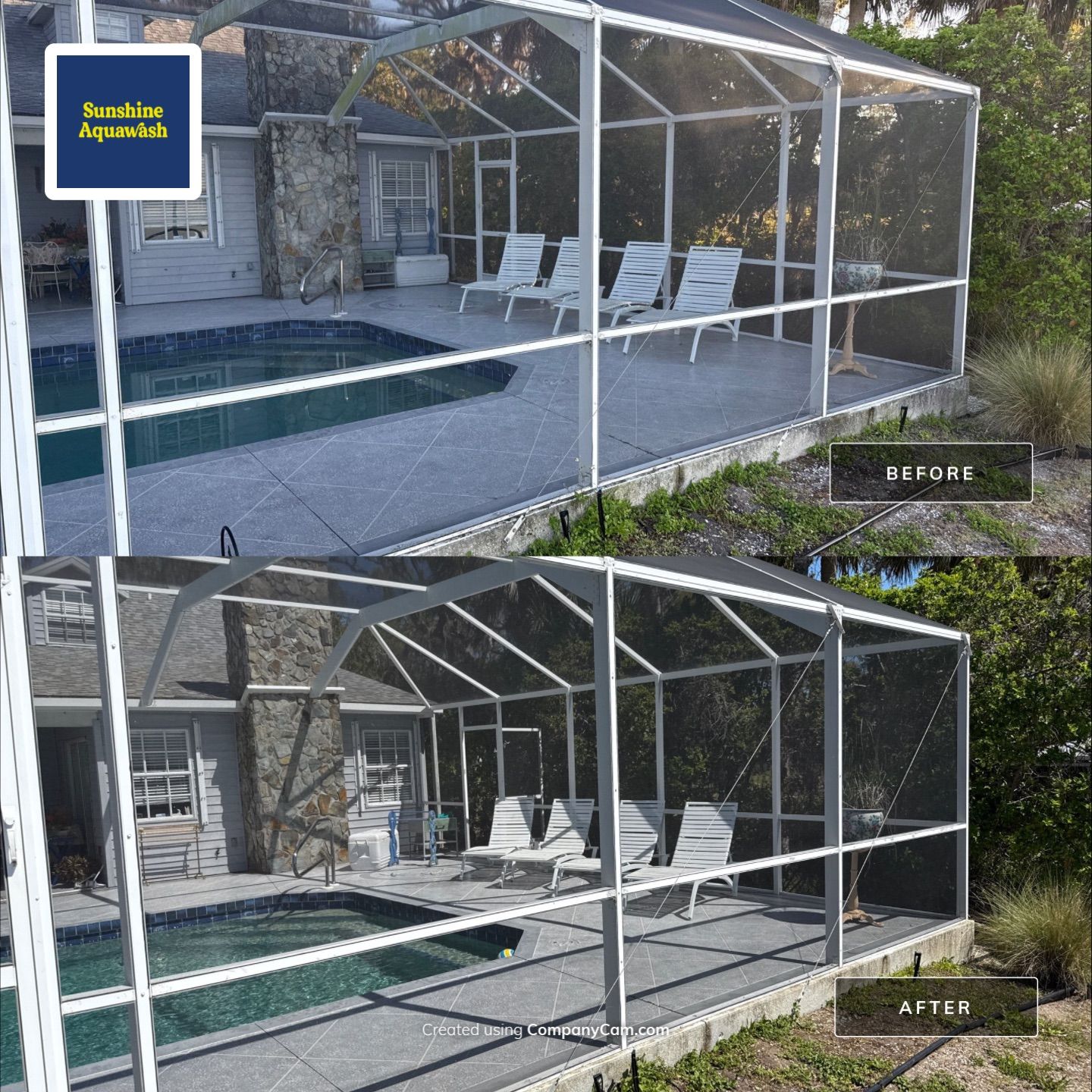 π‘ From Green to Clean! π Epic House & Pool Cage Cleaning on the Manatee River | Ellenton, FL π¦ by Sunshine AquaWash