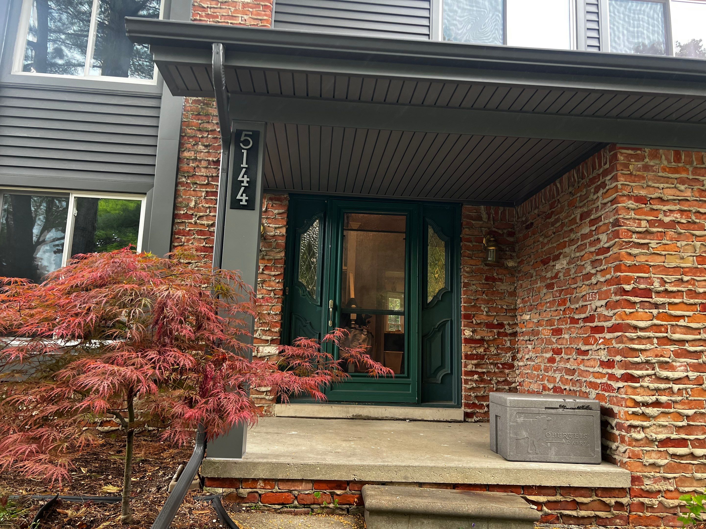 Siding Replacement  using Certainteed Monogram Vinyl D4" Smoky Gray color by Bloomfield Construction & Restoration