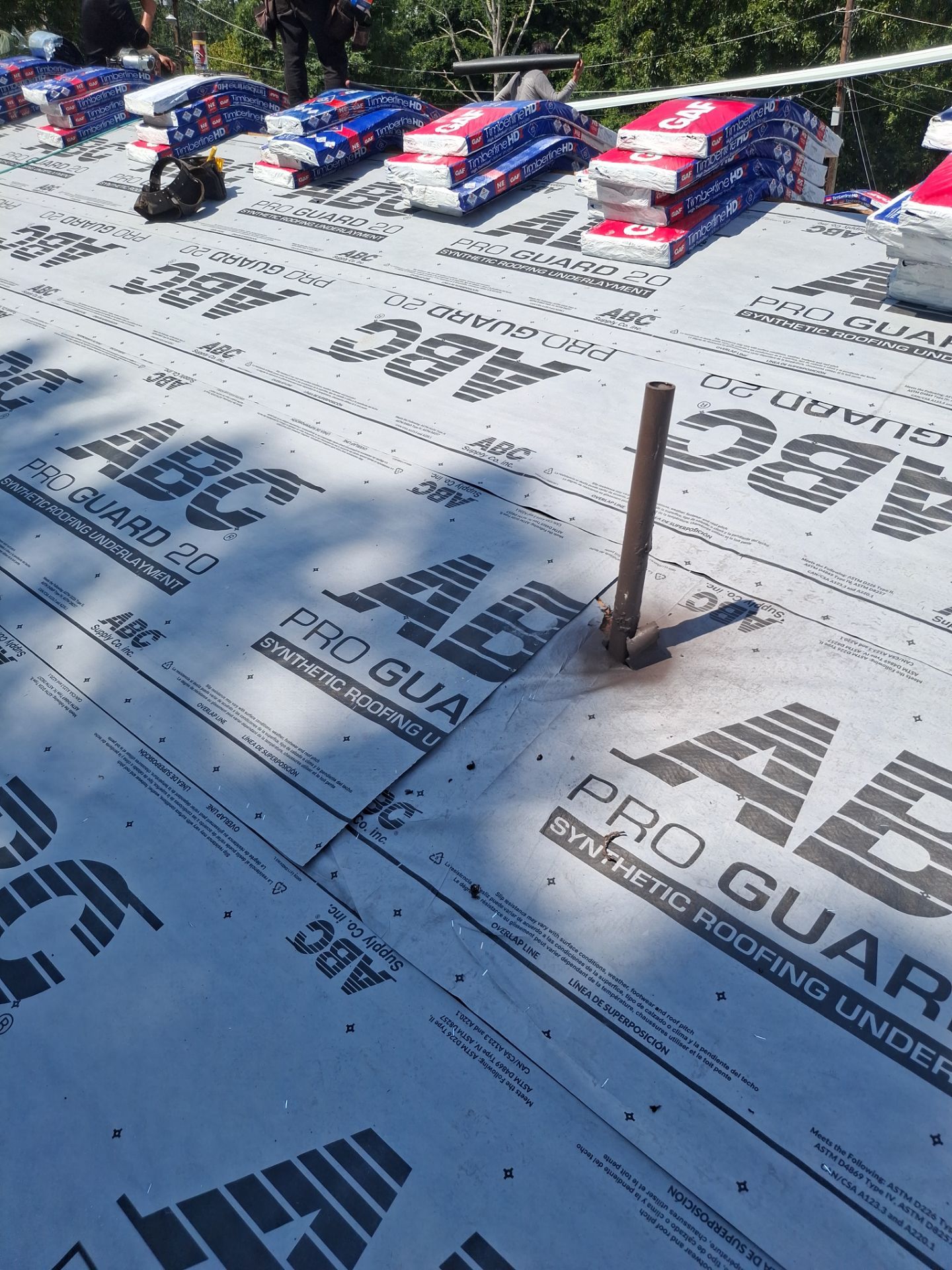 Residential Roofing Installation using GAF Timberline HDZ Barkwood by Rainstoppers Roofing