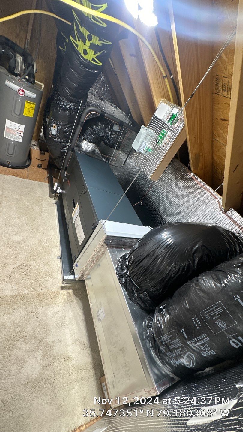 Trane XV20i Split Heat Pump Install  by Nick's Mechanical LLC.