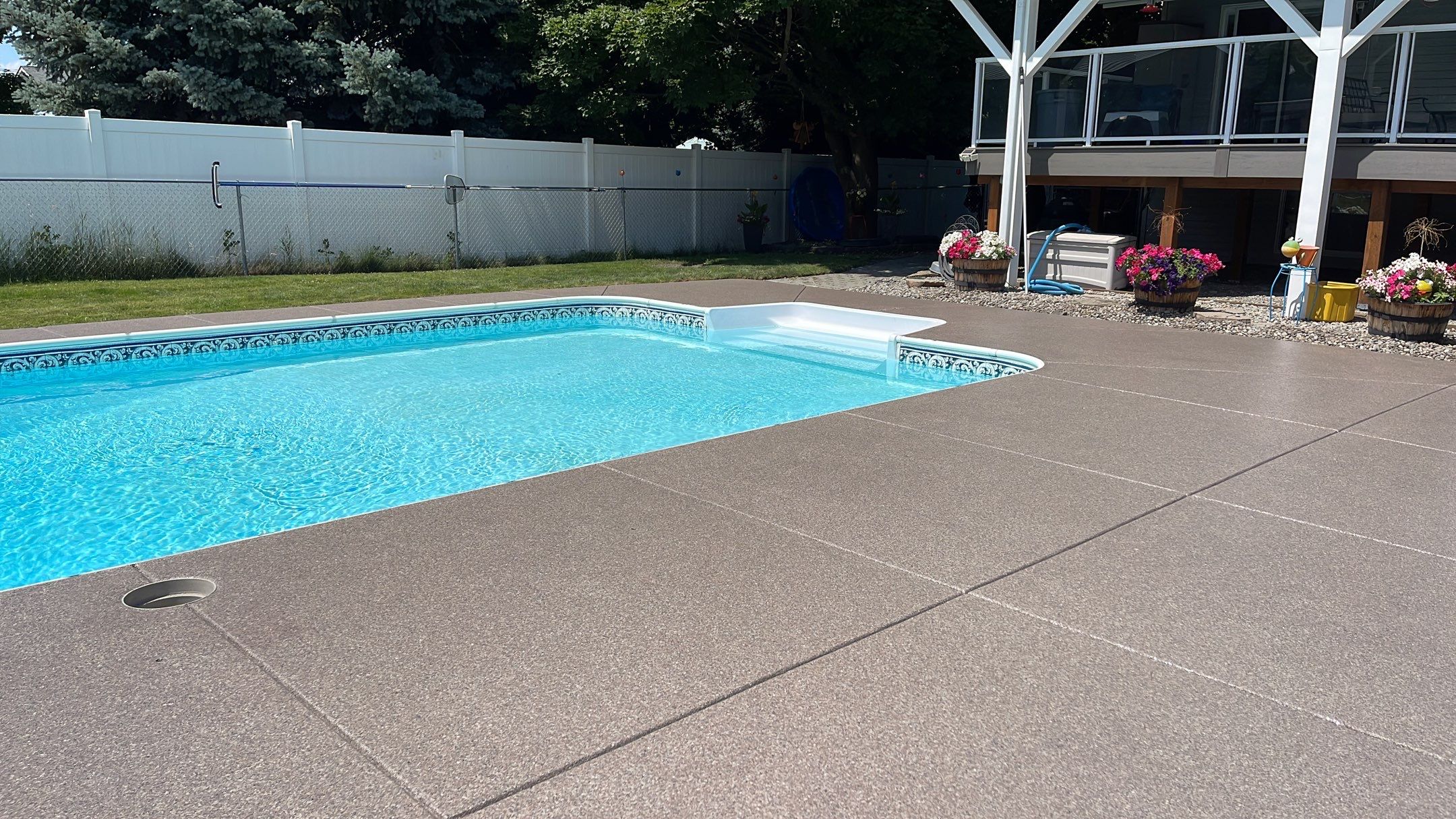 Pool Deck Transformation using Tidal Wave by Croc Coatings, LLC