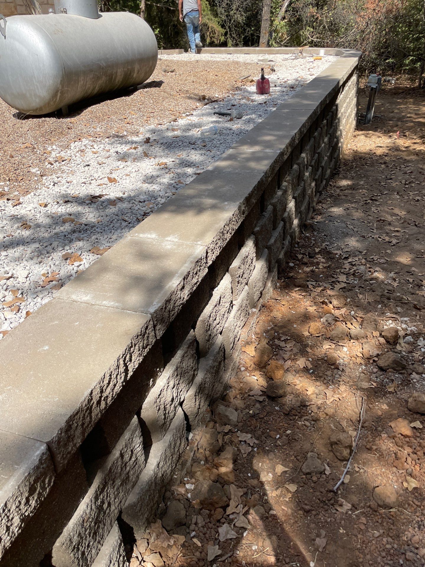 In Progress Retaining Wall Project by Peterson’s
