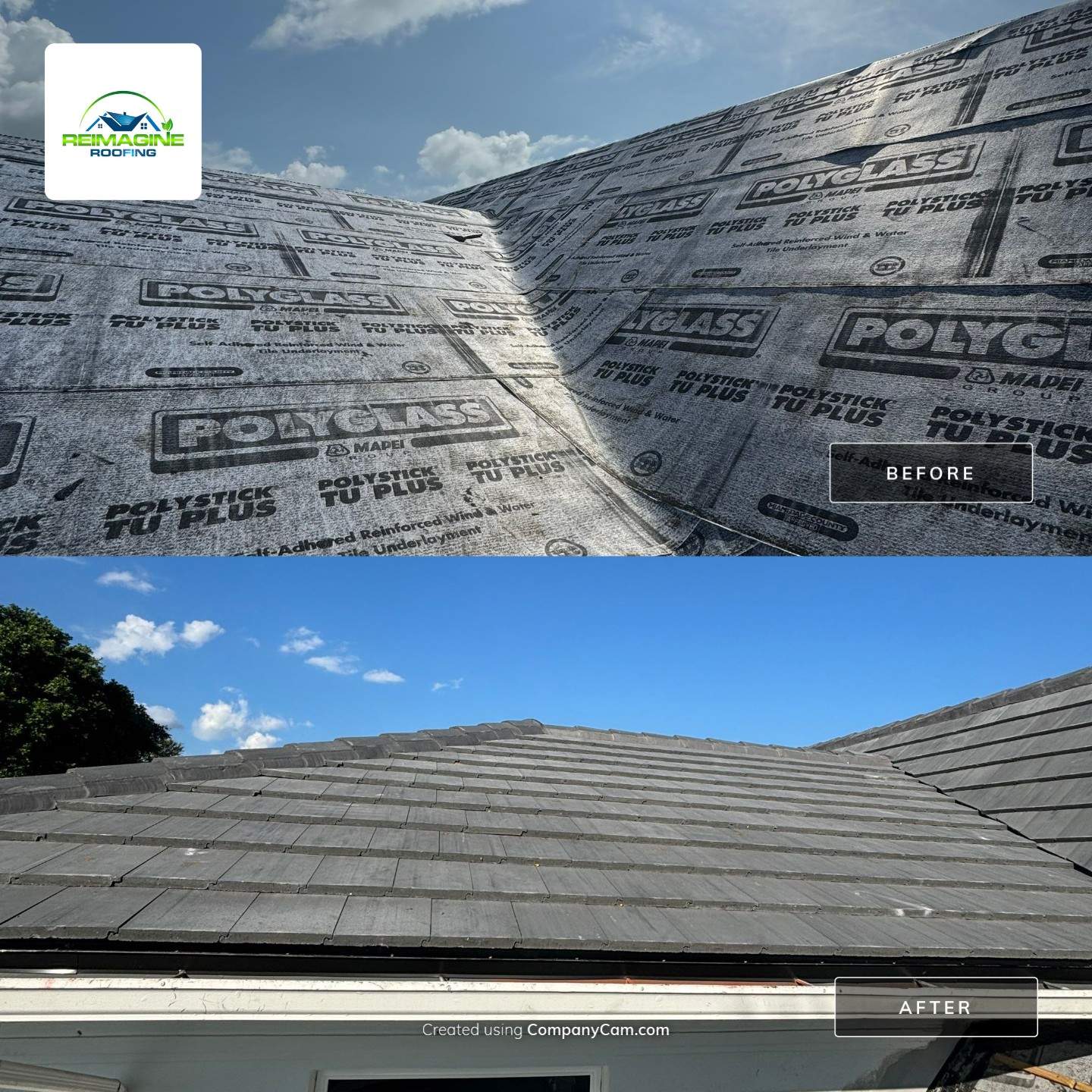 Charcoal Gray Concrete Tile by Reimagine Roofing