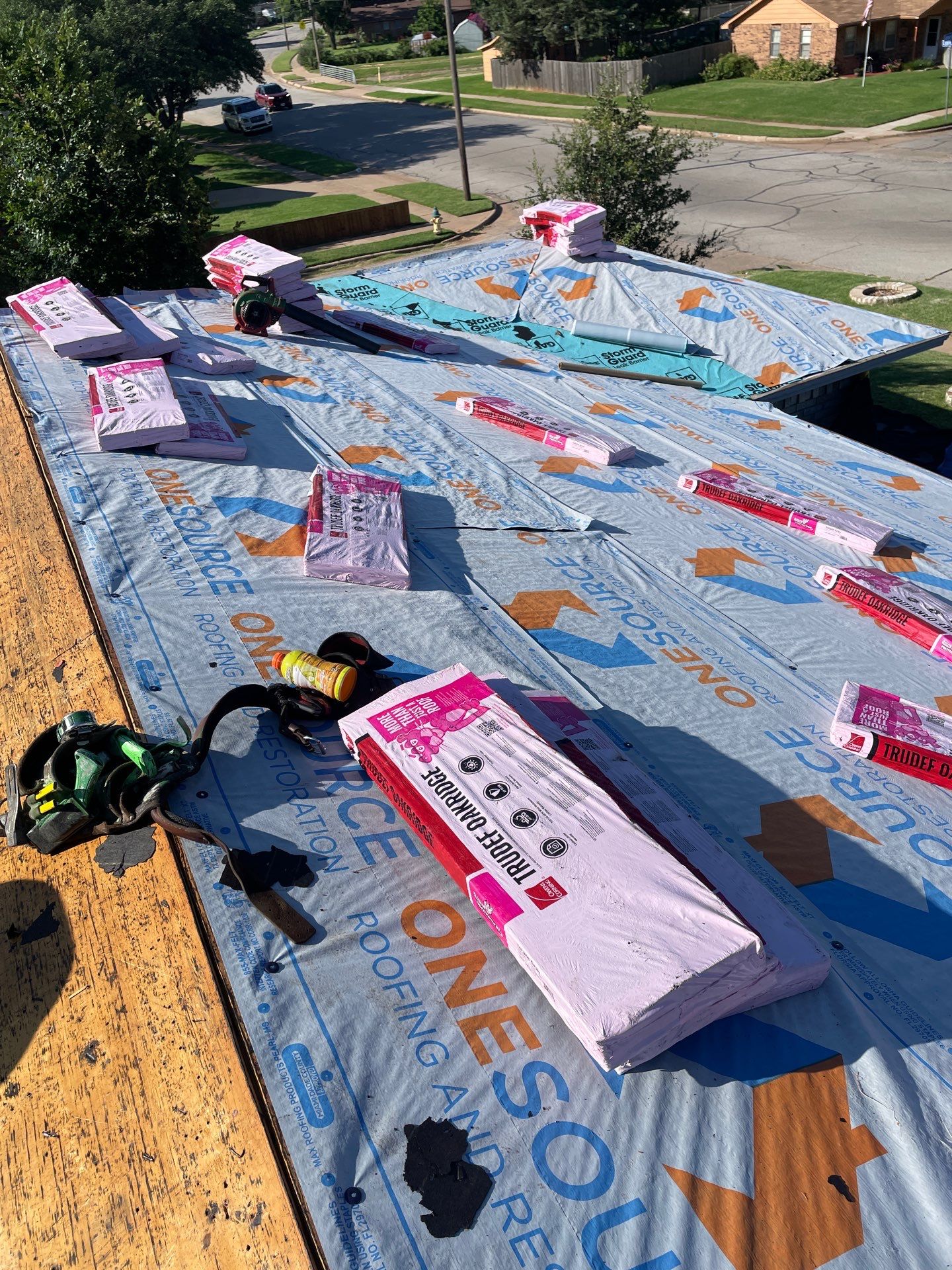 Residential Roofing Installation using Owens Corning TruDef Oakridge Estate Gray by OneSource Roofing and Restoration