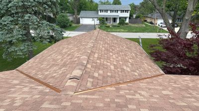 Roof replacement Malarkey Legacy shingles color Sienna Blend