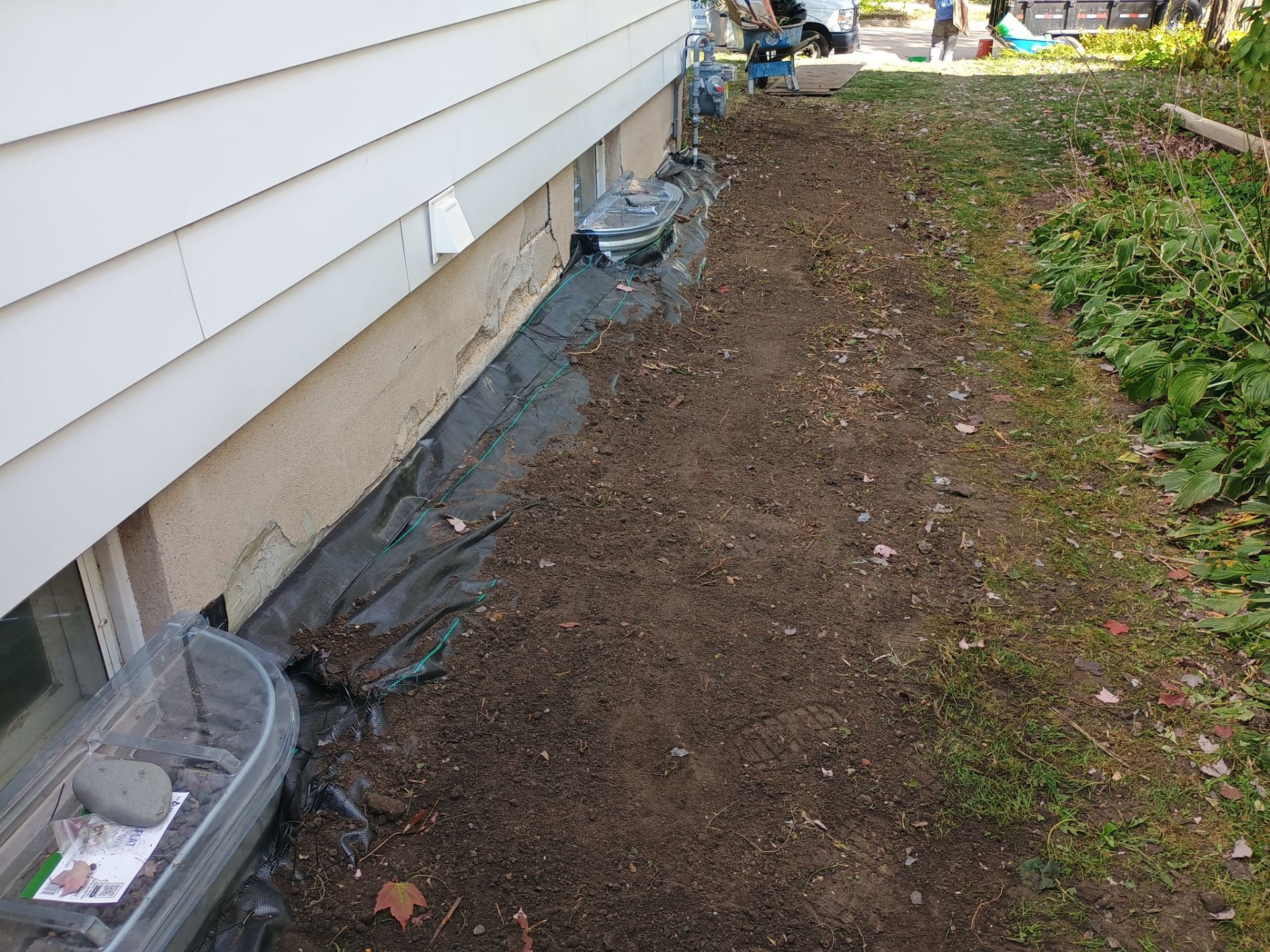 French Drain Installation for Michael by Waterproofing Northeast