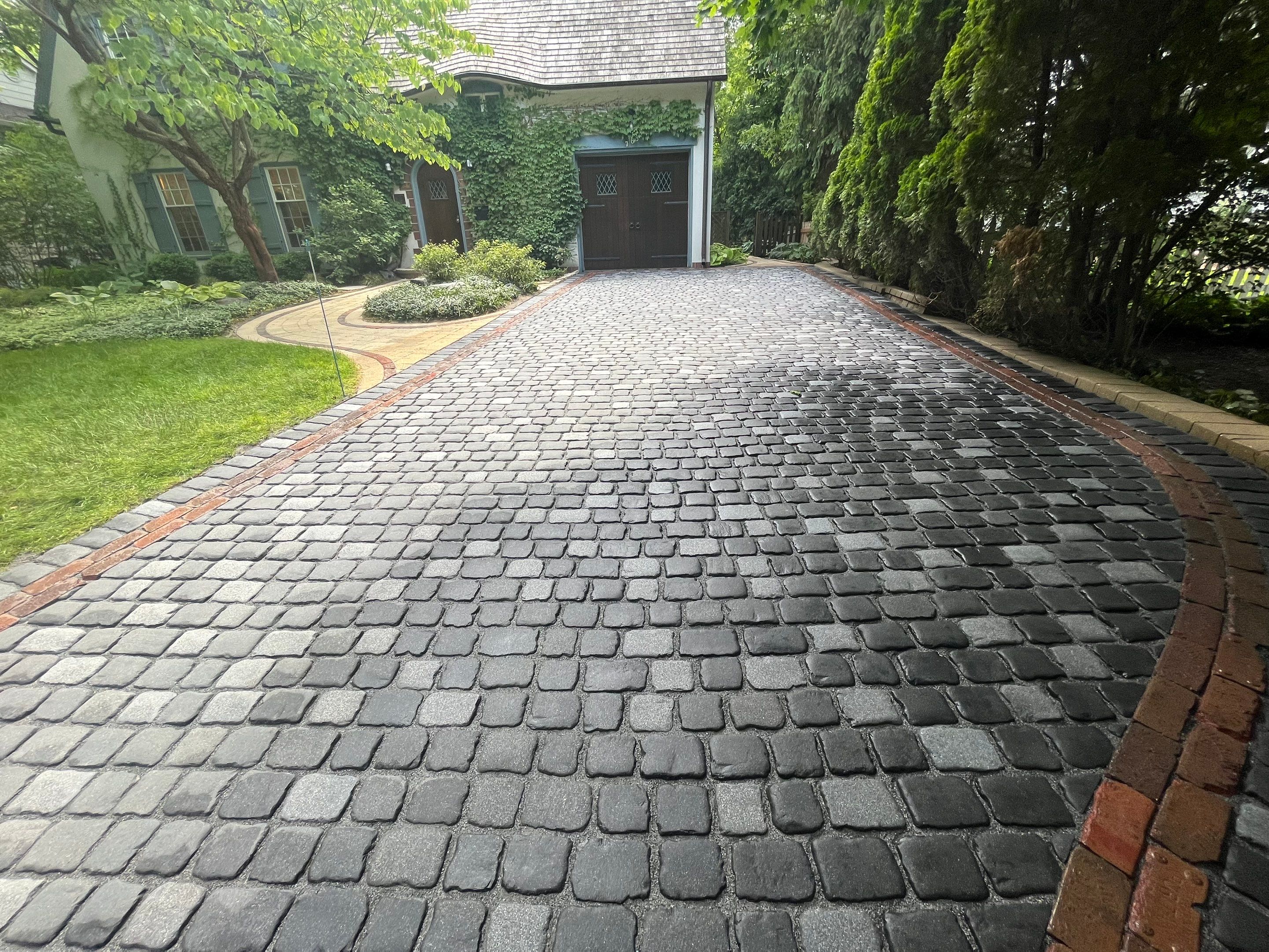 Glencoe, IL brick paver clean sand seal, repair, and reseal by Northern Power Washing LLC.
