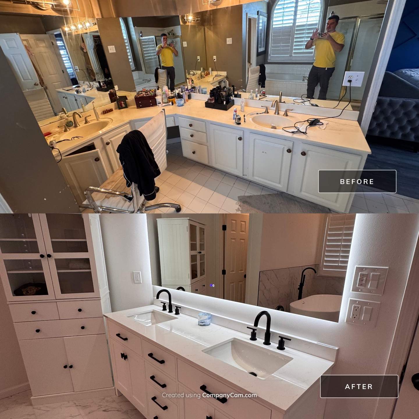 Master bathroom renovation by Prudencio
