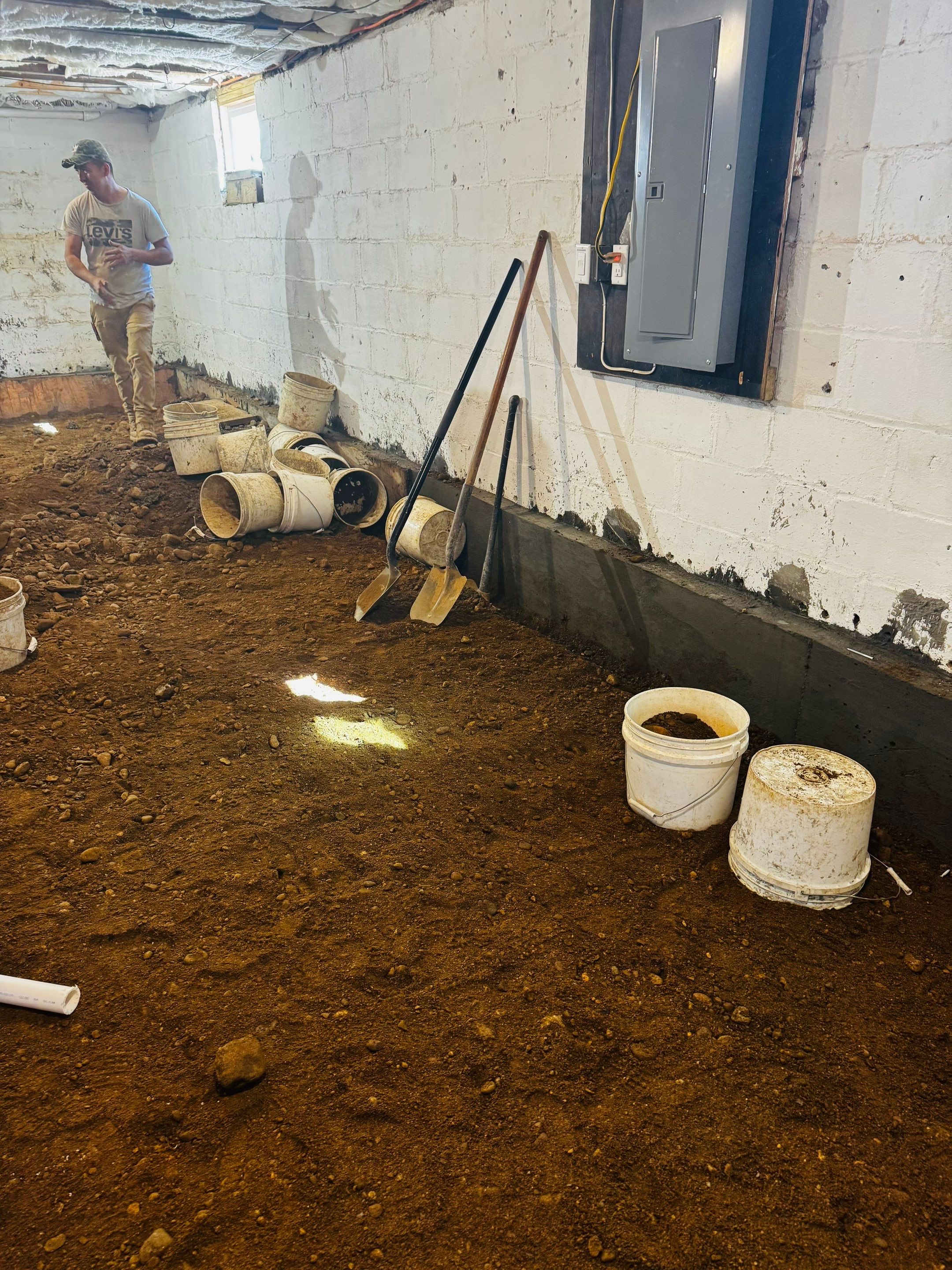 Concrete Floor Replacement and Interior French Drain Project in Morris Plains, New Jersey by Pure Service Pro, LLC 