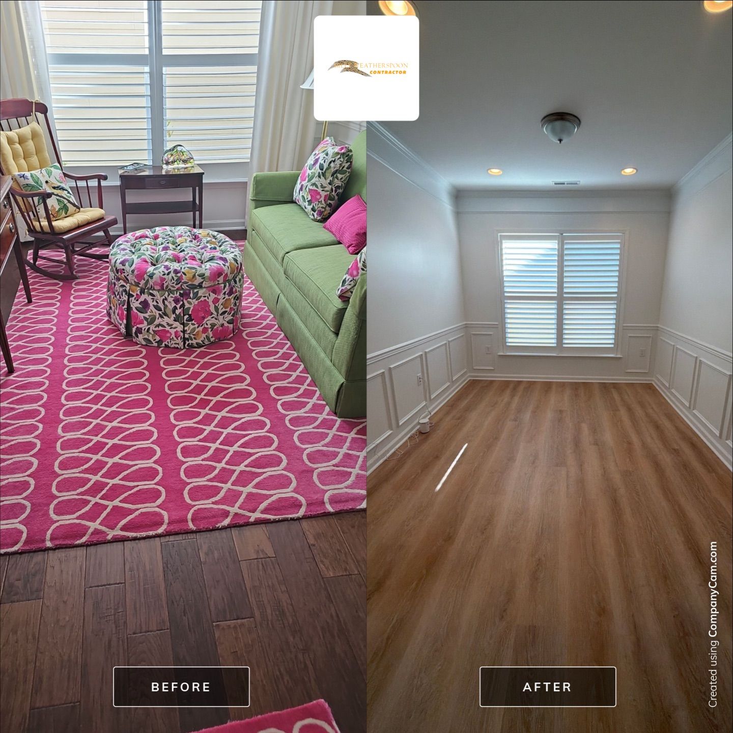 Luxury Vinyl Plank Flooring Installation and Interior Refresh in Durham by Billy Weatherspoon Contractor