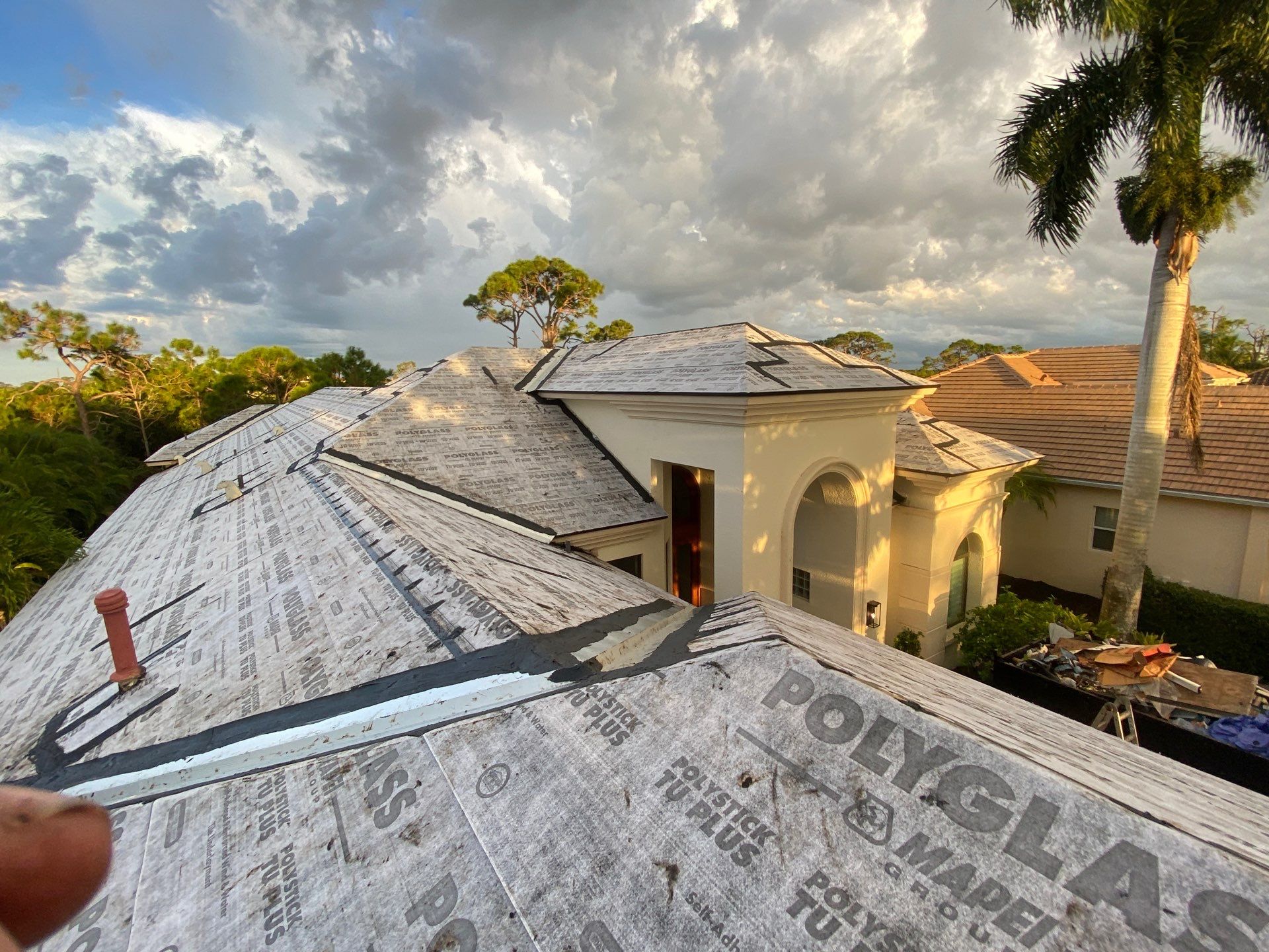 Residential Roofing Installation using Brava Slate Tile in Estero, Florida by International Roofing
