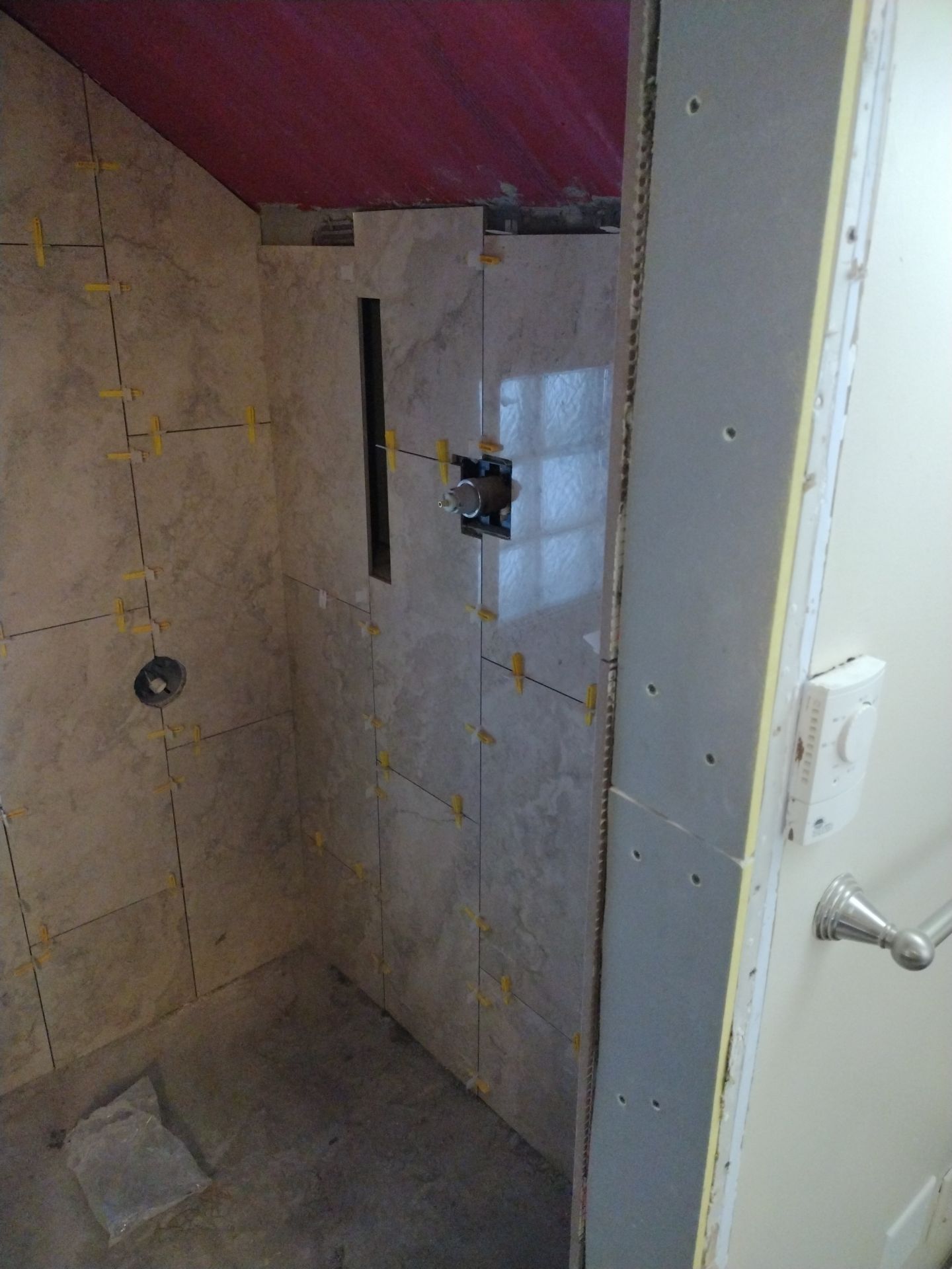 Shower Remodel & Ceiling Restoration – Correcting Water Damage and Rebuilding Right by Johnny Five Construction 
